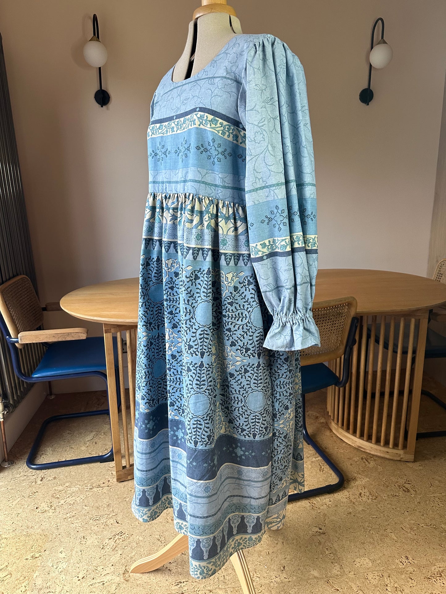SAMPLE SALE 50% Off - Blue Carrie-Ann Dress Size 3 (UK 14-16)