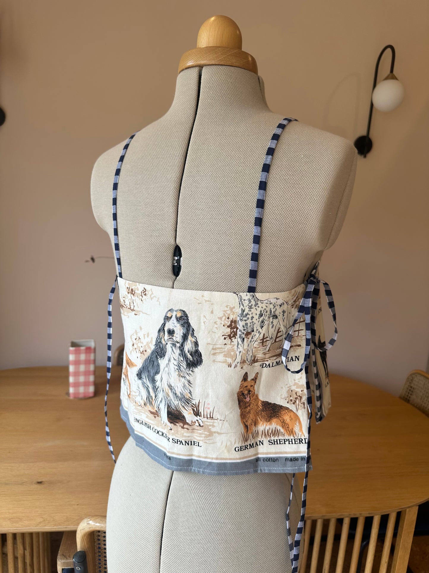 Dog Print May Tie Side Cami Size 1 (UK 6-8)