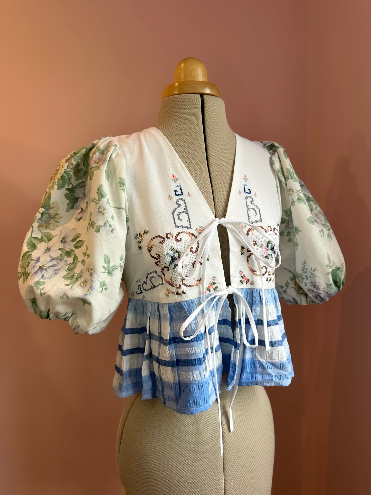 Cross Stitch Tie Front Top Size Size 1 (UK 6-8)