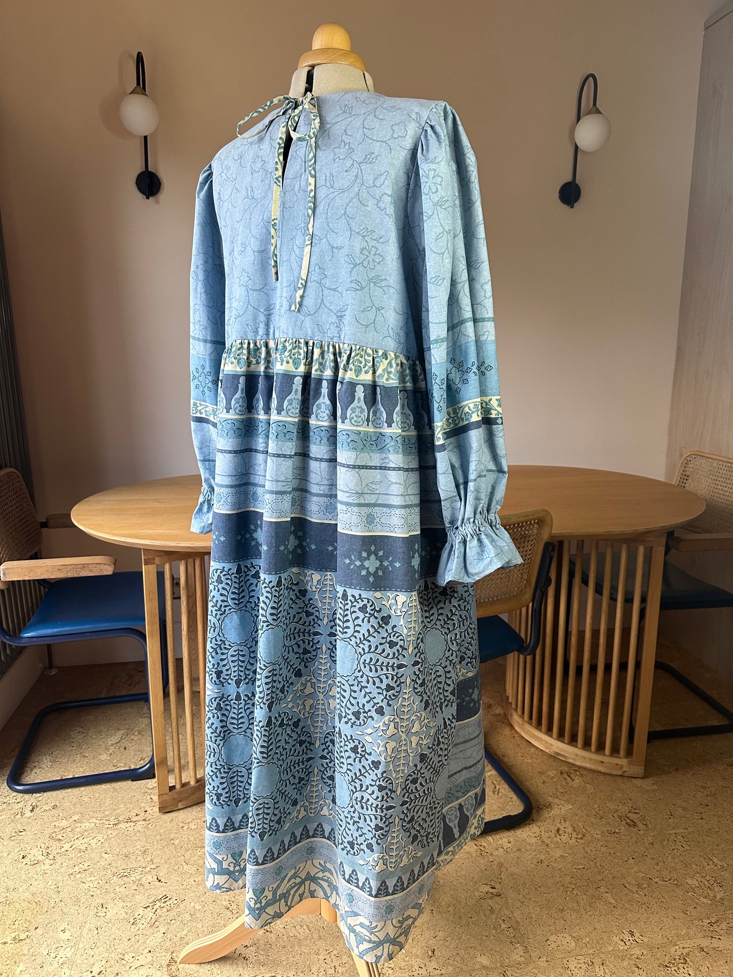 SAMPLE SALE 50% Off - Blue Carrie-Ann Dress Size 3 (UK 14-16)