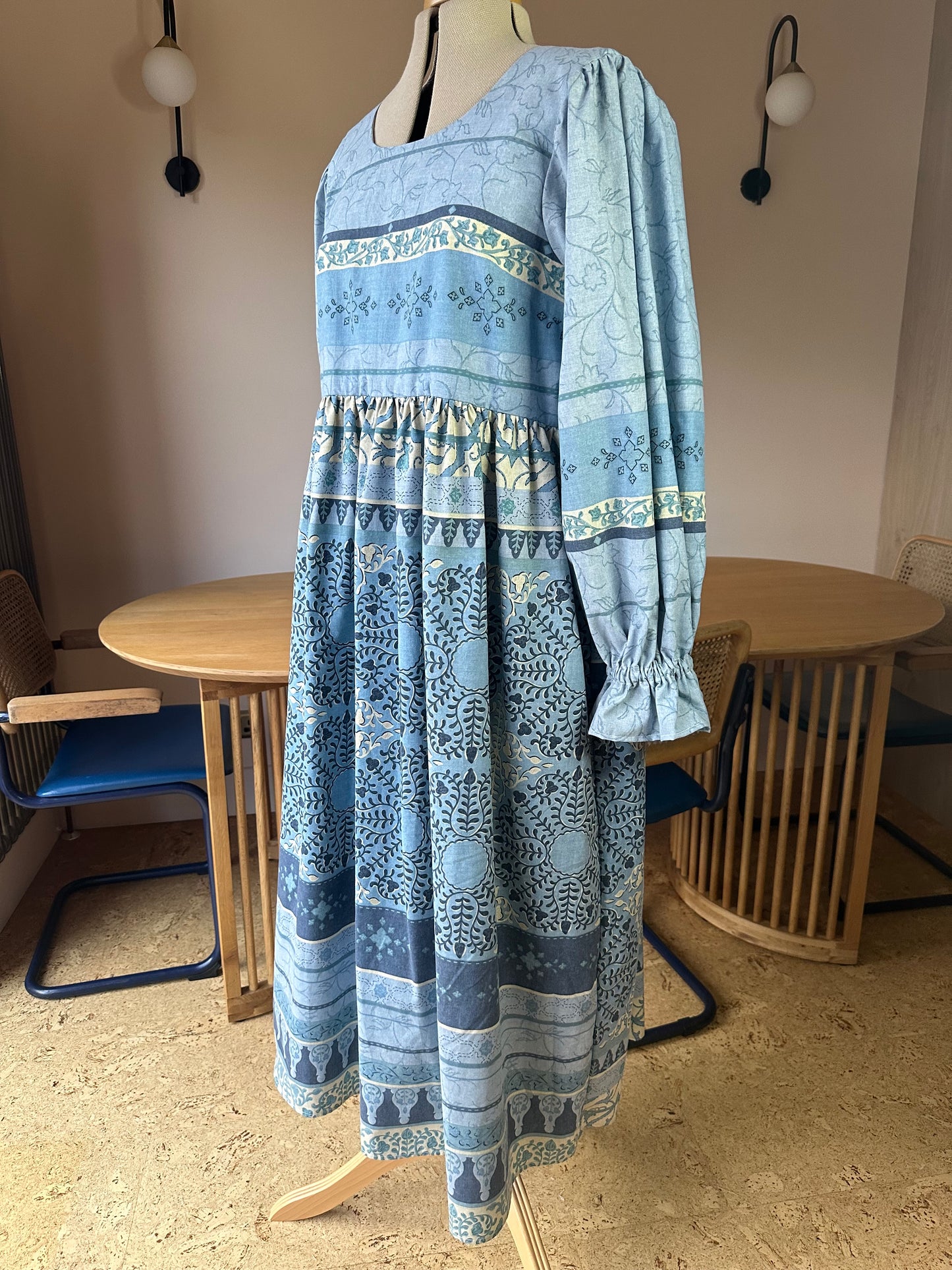 SAMPLE SALE 50% Off - Blue Carrie-Ann Dress Size 3 (UK 14-16)