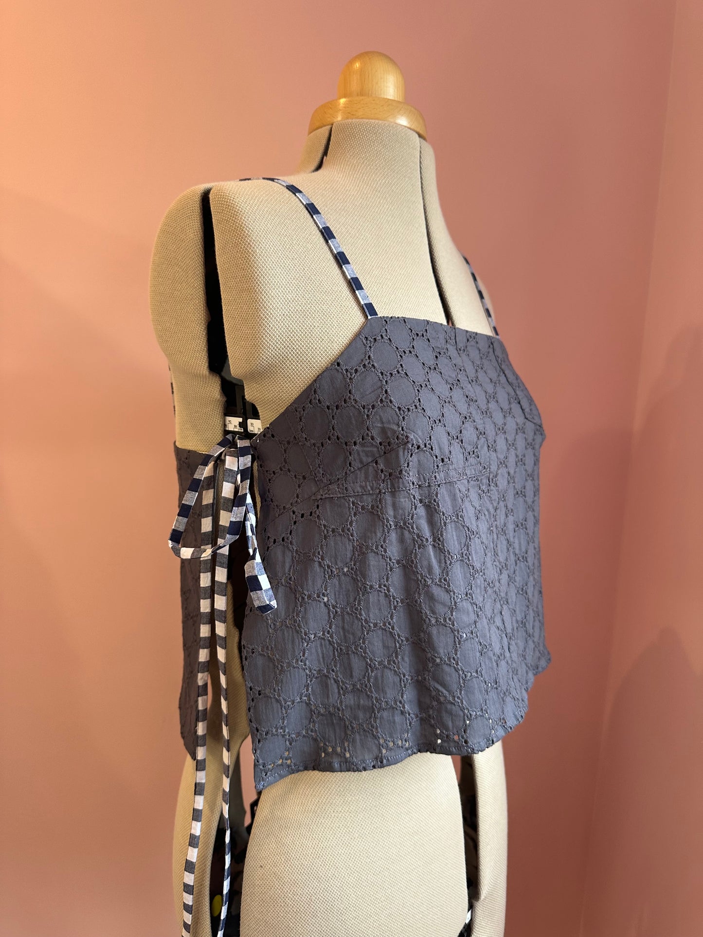 SAMPLE SALE 30% off - Deadstock Broderie May Tie Side Cami Size 2 (UK 10-12)
