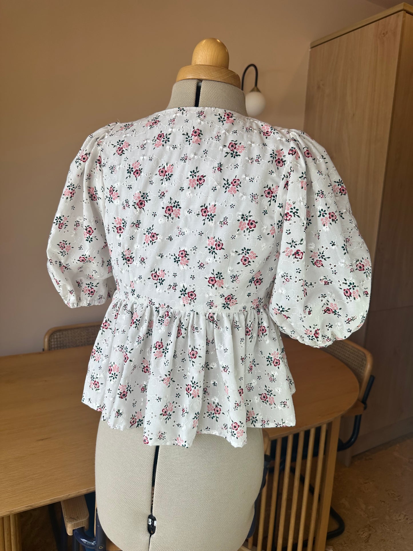 SAMPLE SALE 50% Off - Floral Broderie Anglaise Tie Front Top Size 1 (UK 6-8)