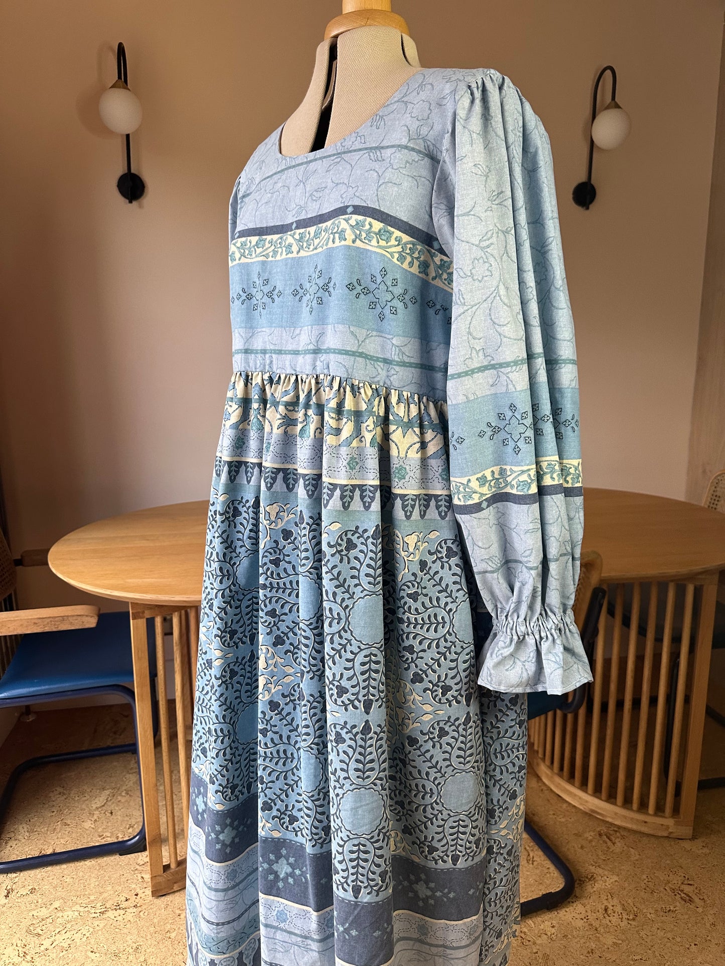SAMPLE SALE 50% Off - Blue Carrie-Ann Dress Size 3 (UK 14-16)