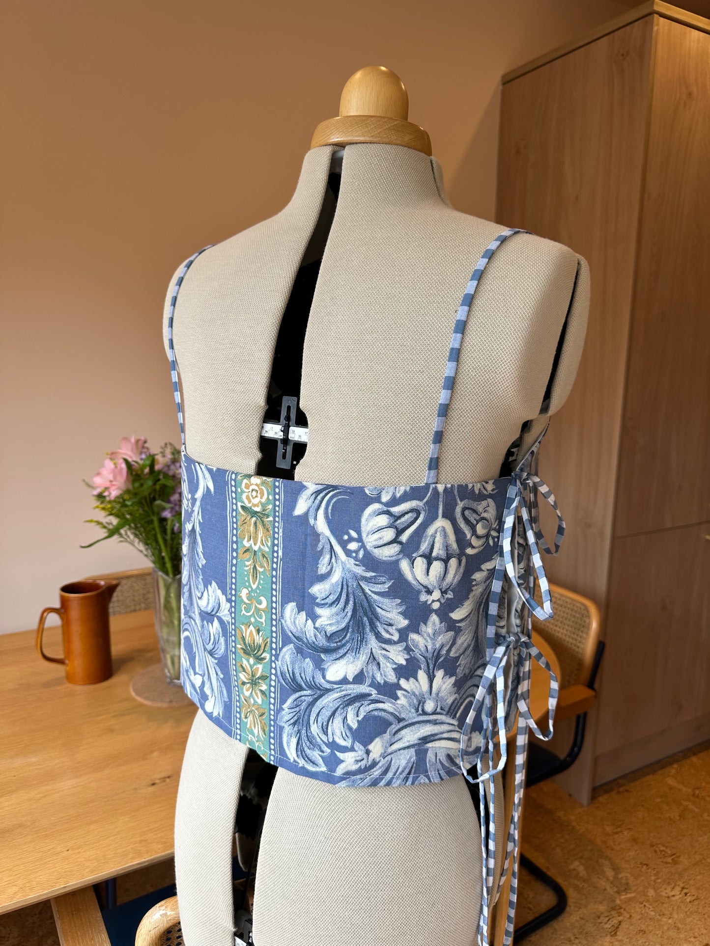 Navy Foulard May Tie Side Cami Size 3 (UK 14-16)