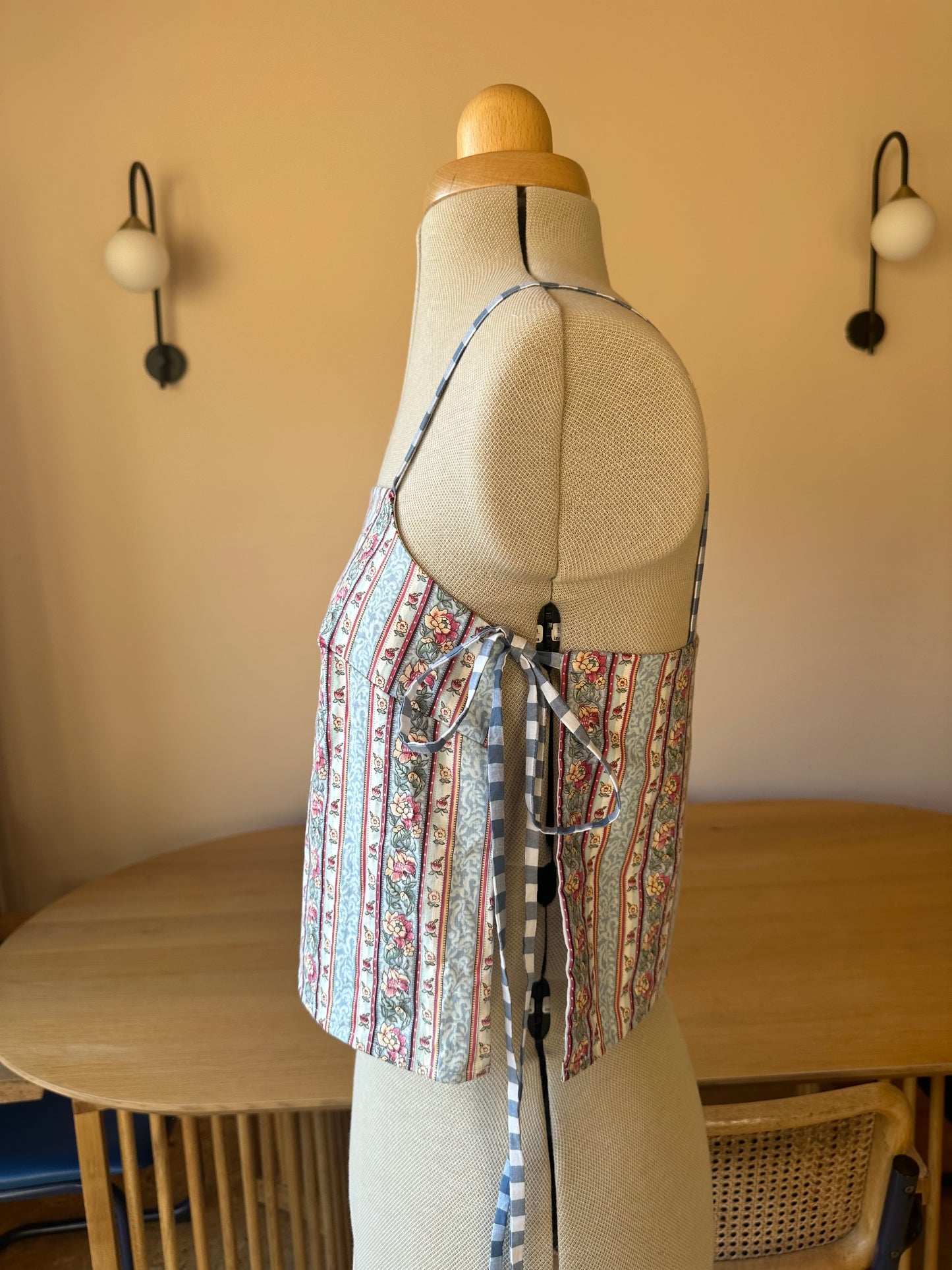 SAMPLE SALE 50% off - Striped Floral Tie Side Cami Size 1 (UK 6-8)