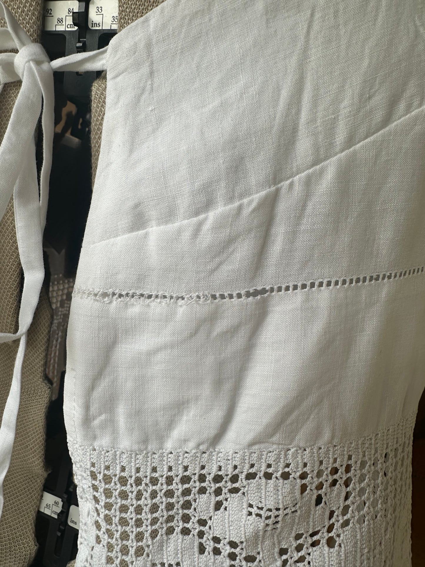 SAMPLE SALE 70% off - White Lace May Tie Side Cami Size 2 (UK 10-12)