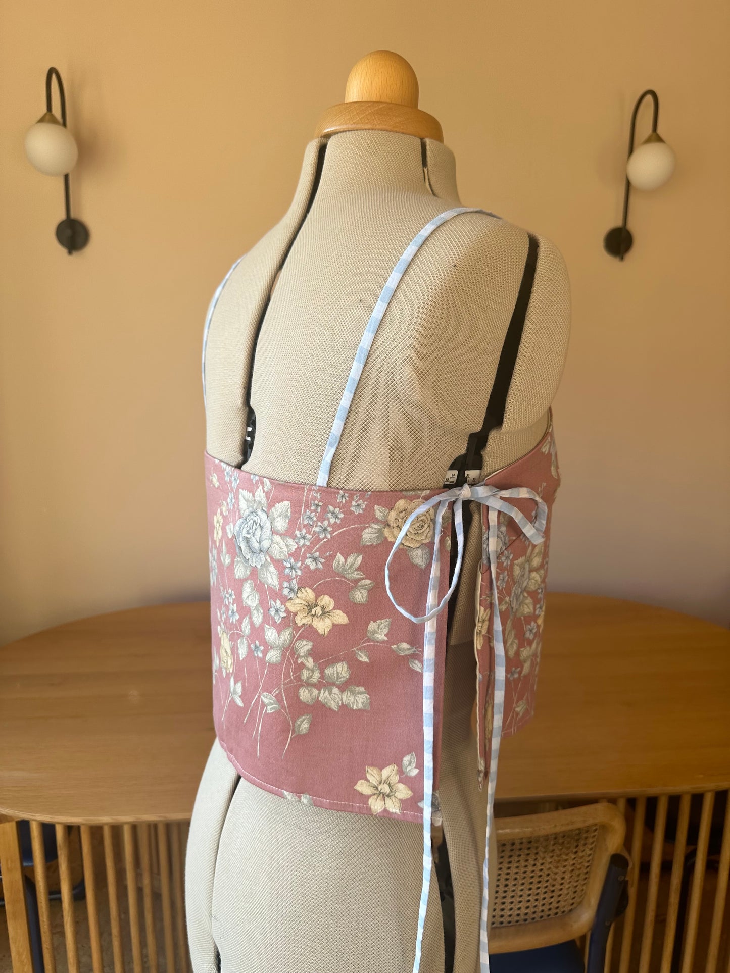 SAMPLE SIZE 50% off - Pink Floral May Tie Side Cami Size 2 (UK 10-12)