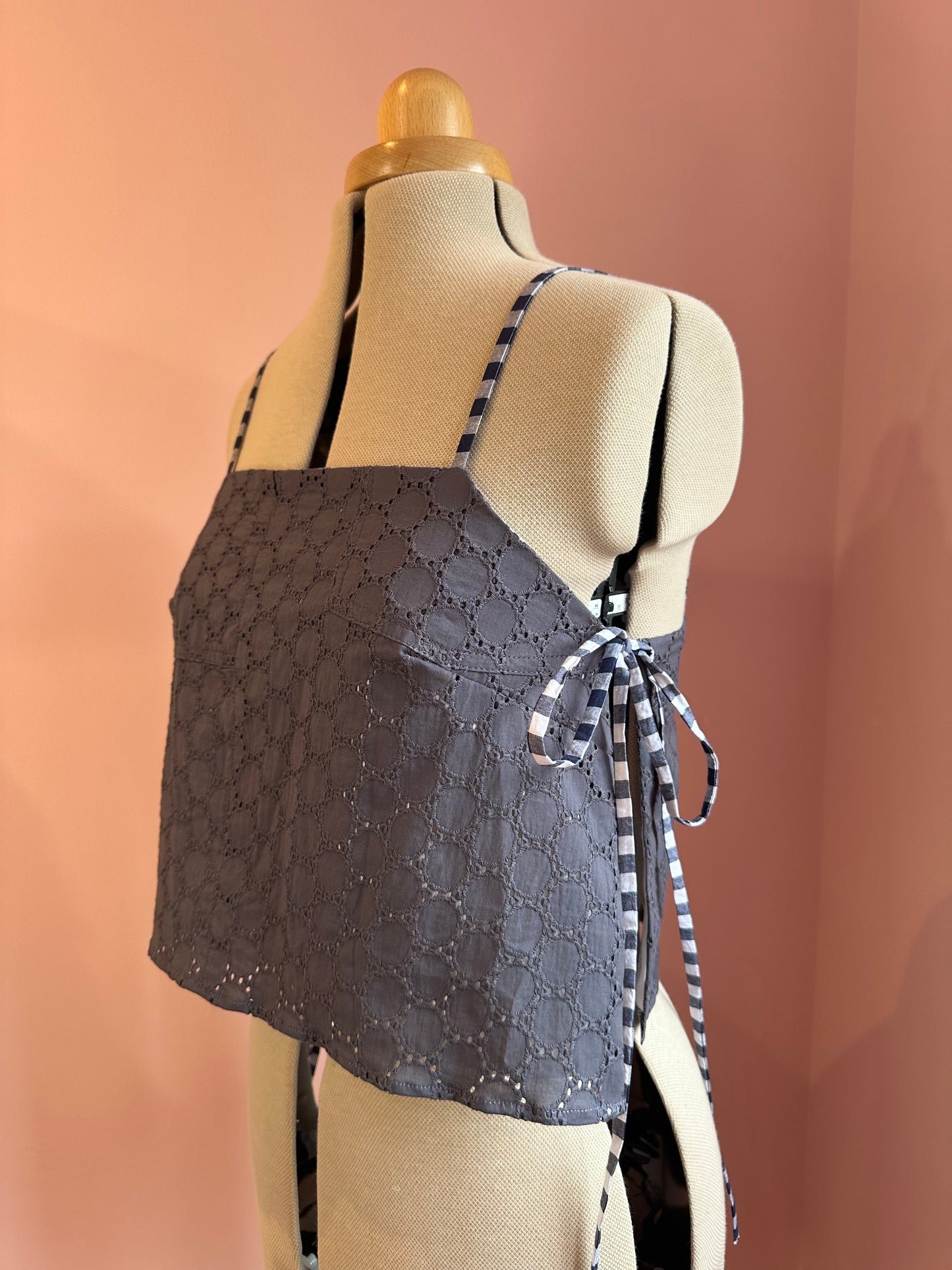 SAMPLE SALE 30% off - Deadstock Broderie May Tie Side Cami Size 2 (UK 10-12)