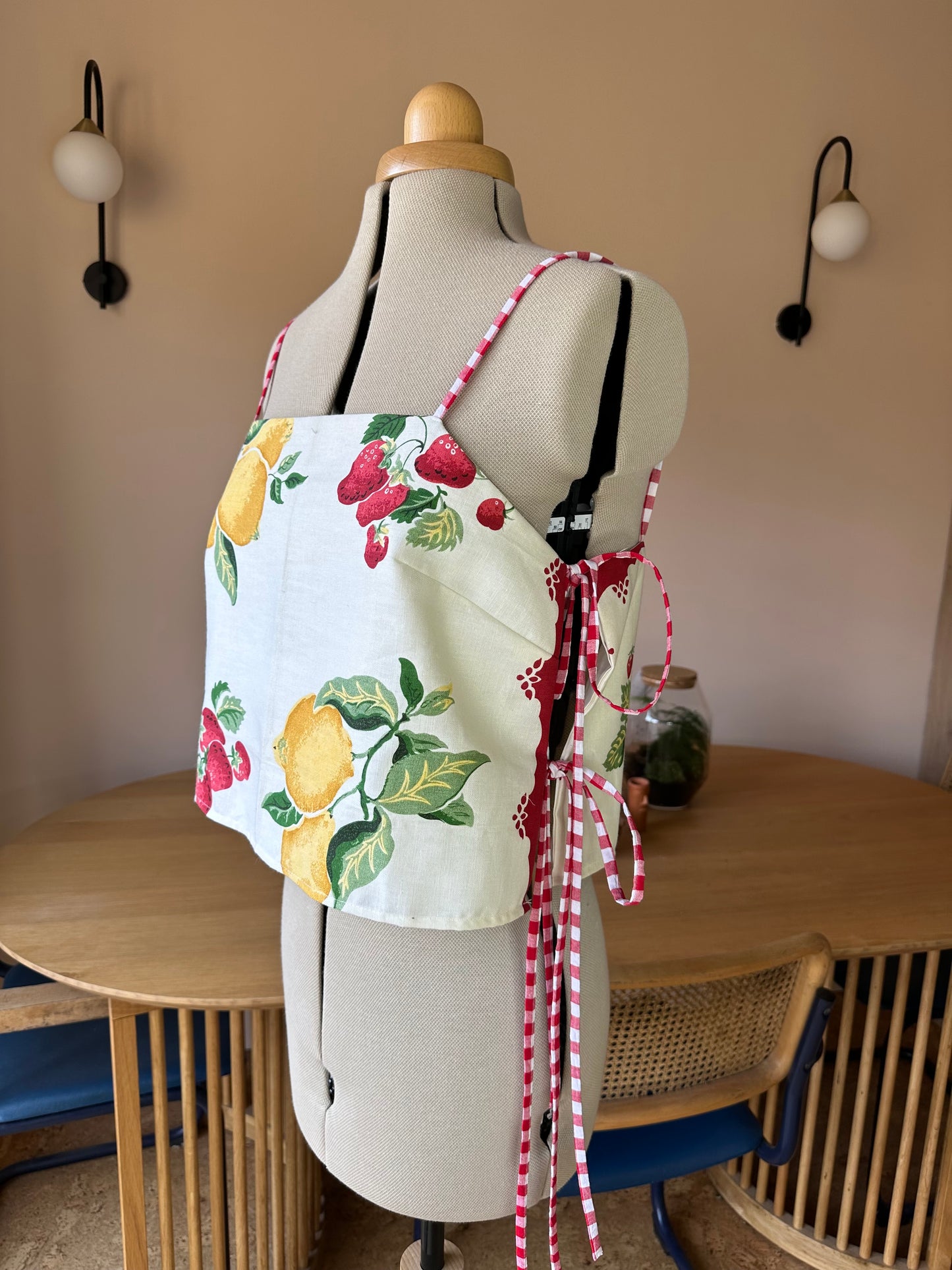 Lemons and Strawberries May Tie Side Cami Size 3 (UK 14-16)