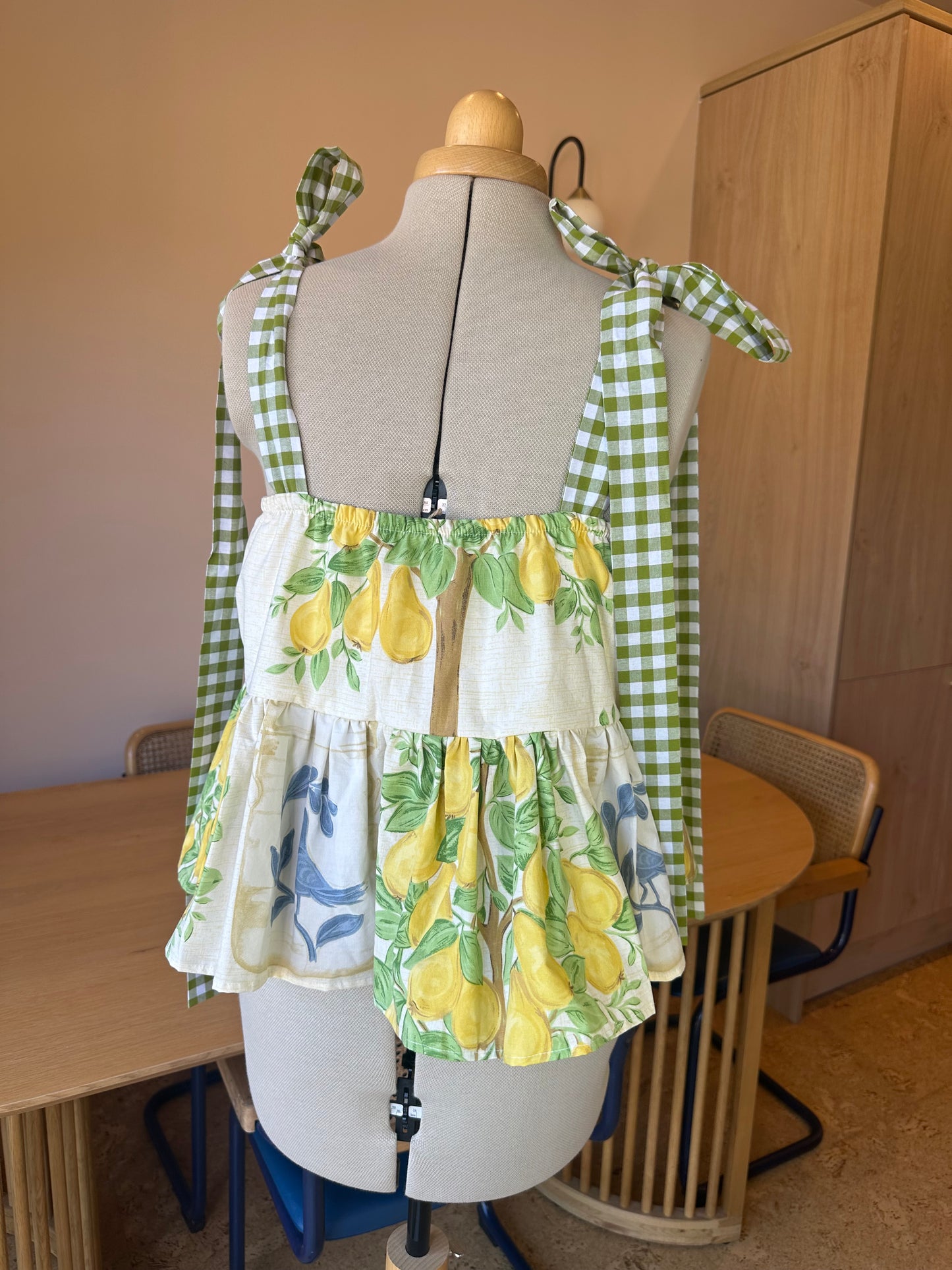 Pear Tree Etta Tie Strap Top Size 2 (UK 10-12)