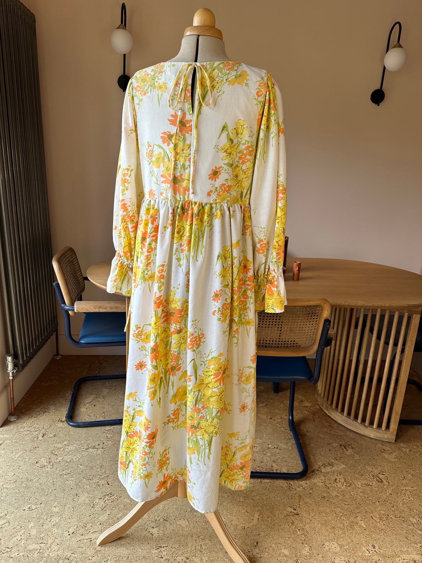 SAMPLE SALE 60% Off - Orange/Yellow Floral Carrie-Ann Top Size 2 (UK 10-12)