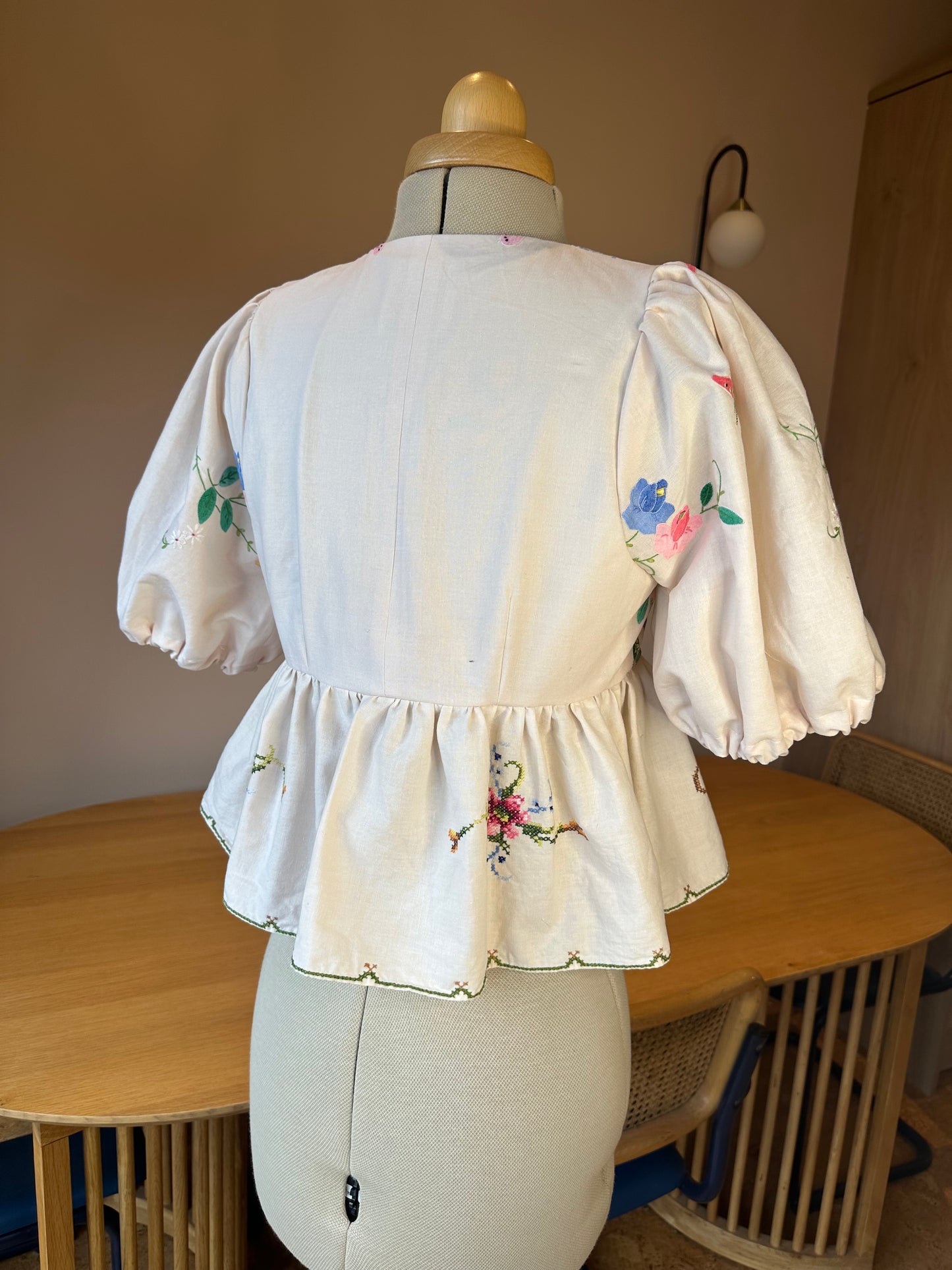 Embroidered Tie Front Top Size Size 1 (UK 6-8)