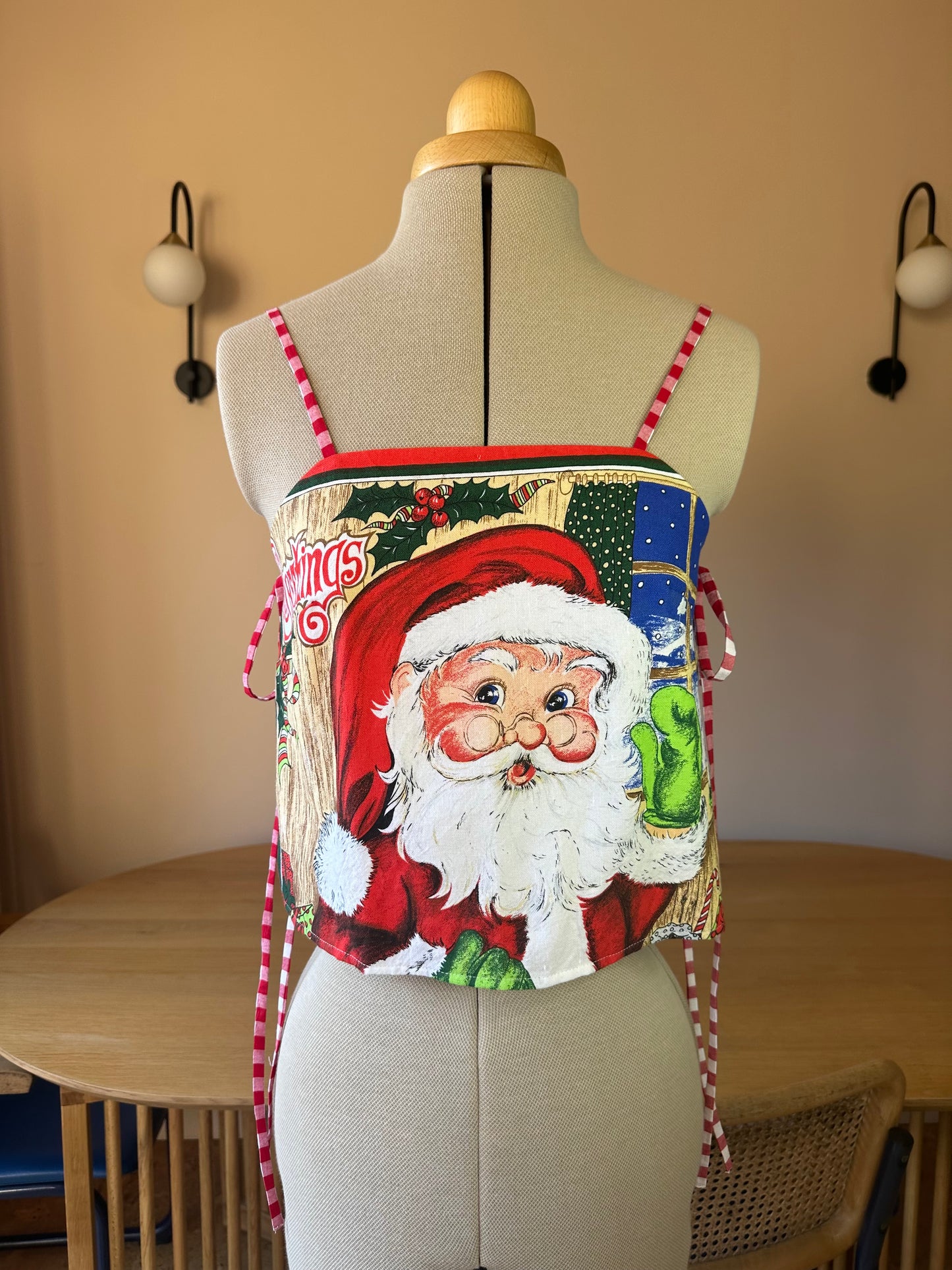 Christmas Santa Tie Side Cami Size 1 (UK 6-8)