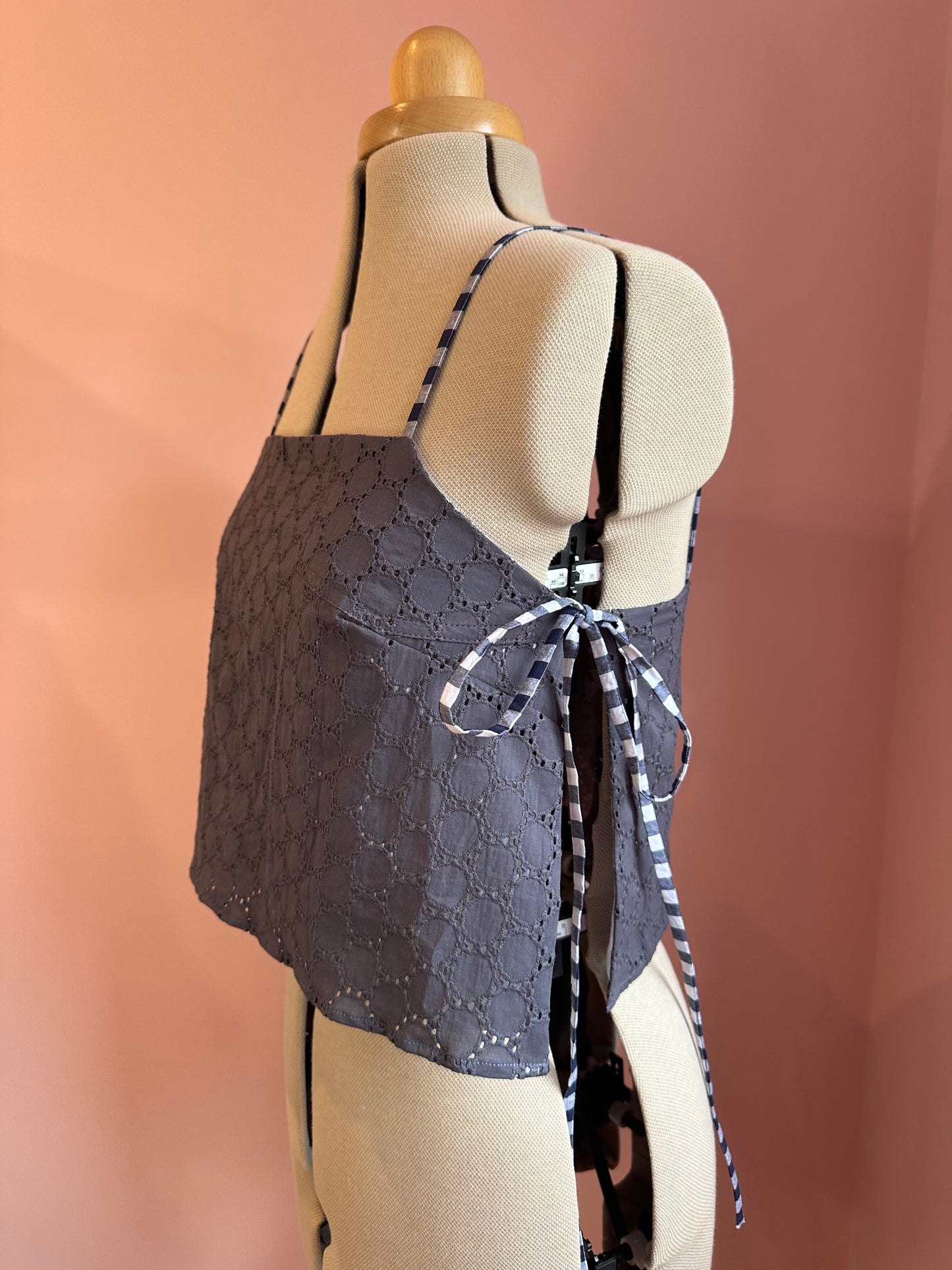 SAMPLE SALE 30% off - Deadstock Broderie May Tie Side Cami Size 2 (UK 10-12)