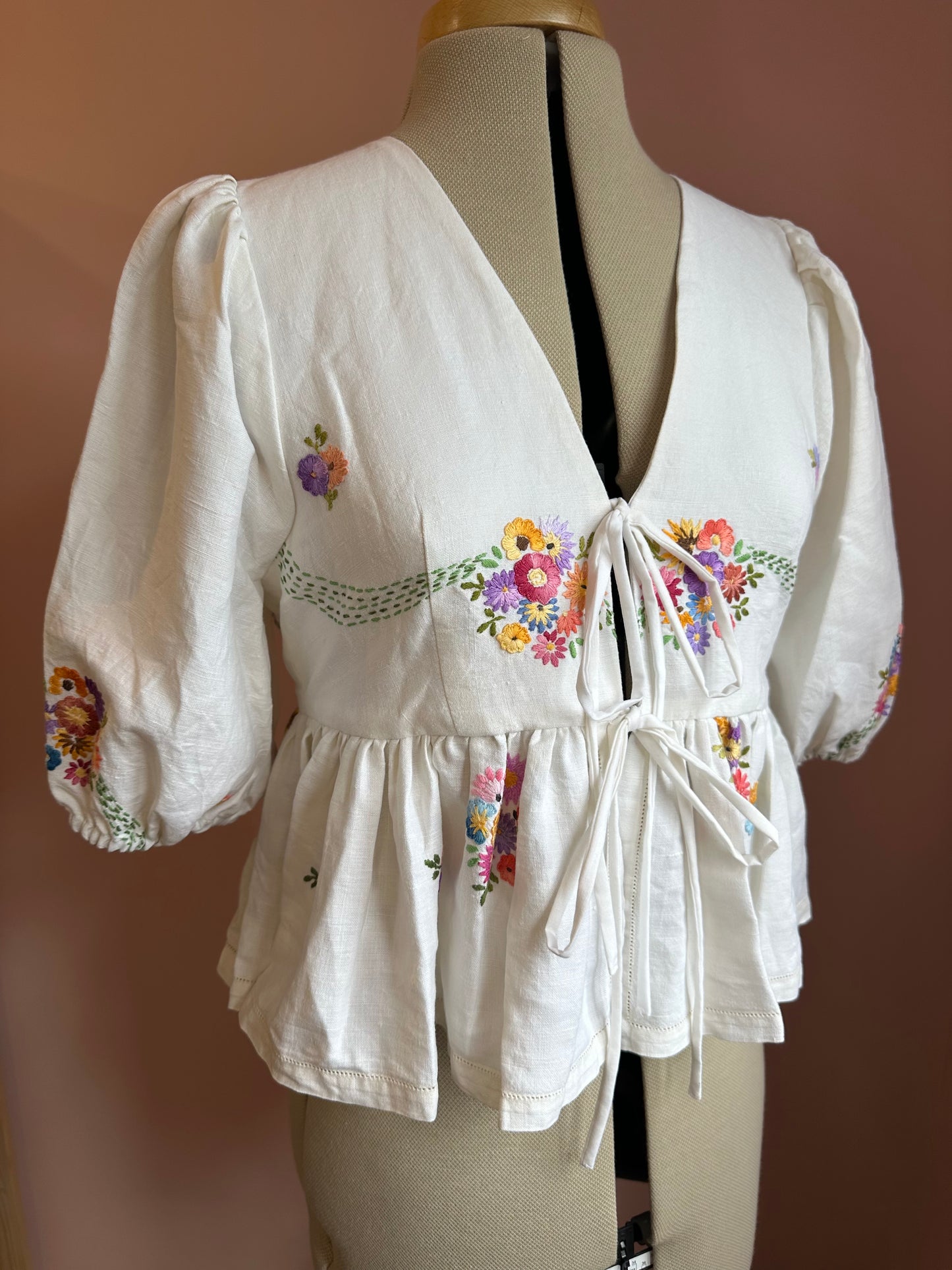 Tie Front Top Size 2 (UK 10-12)