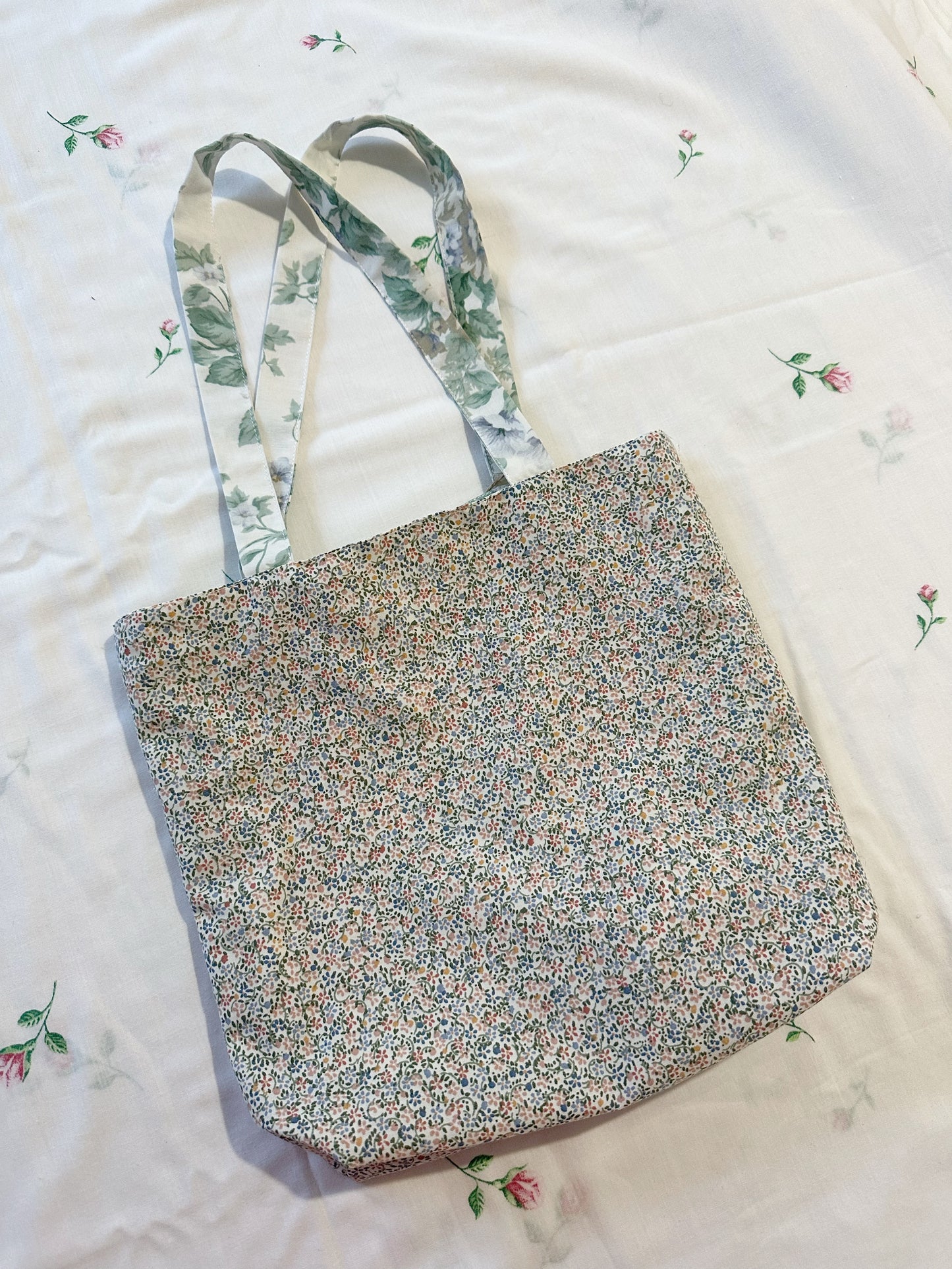 Floral/Ditsy Reversible Tote Bag