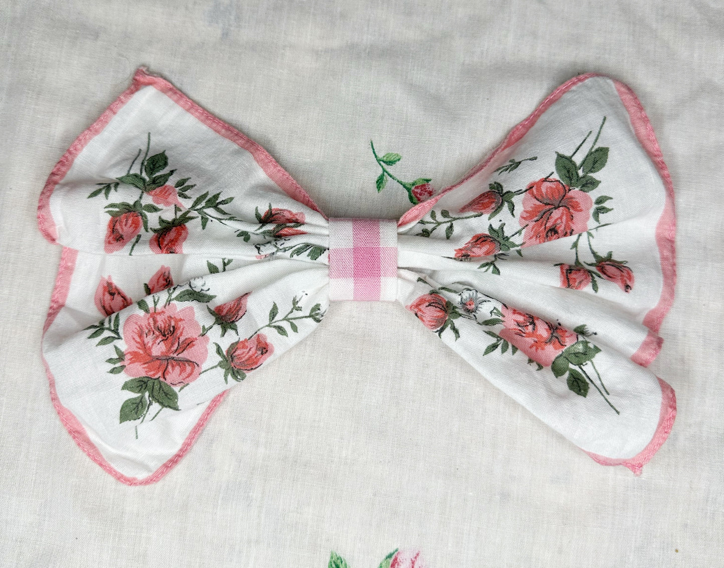 Pink Floral Hair Bow