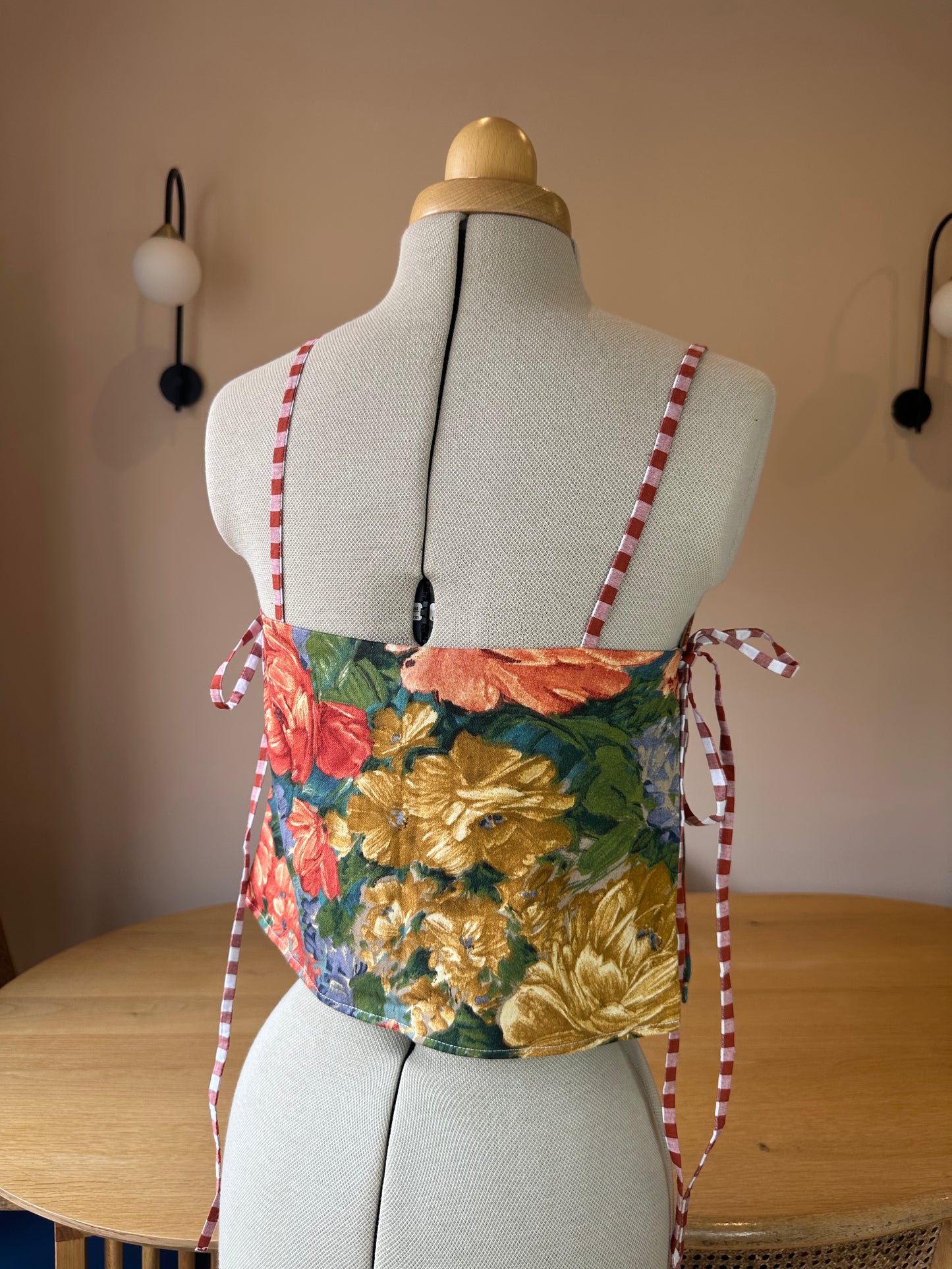 SAMPLE SALE 50% off - Rich Floral Tie Side Cami Size 1 (UK 6-8)