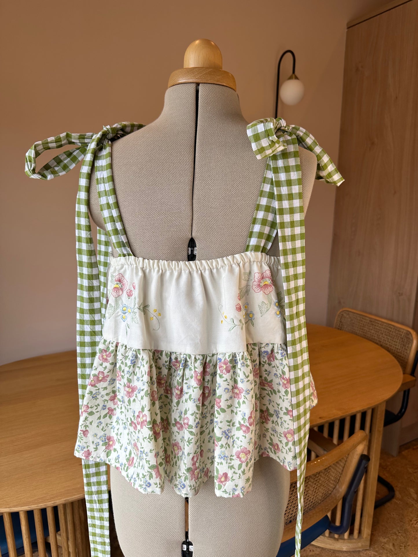 Etta Green Floral Tie Strap Top 10-12