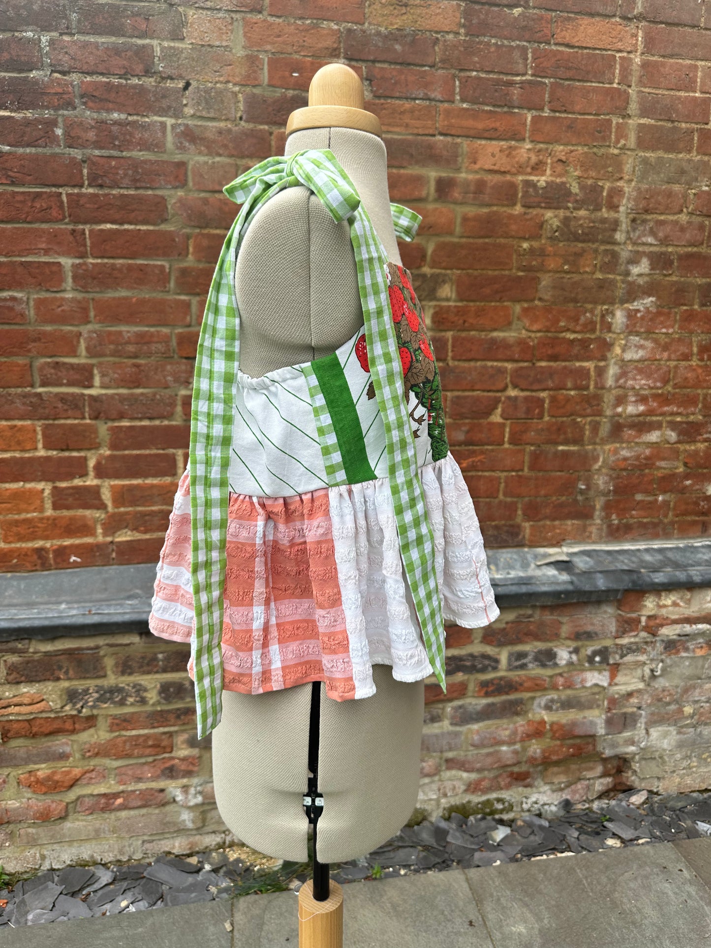 Etta Green Strawberry Tie Strap Top 10-12