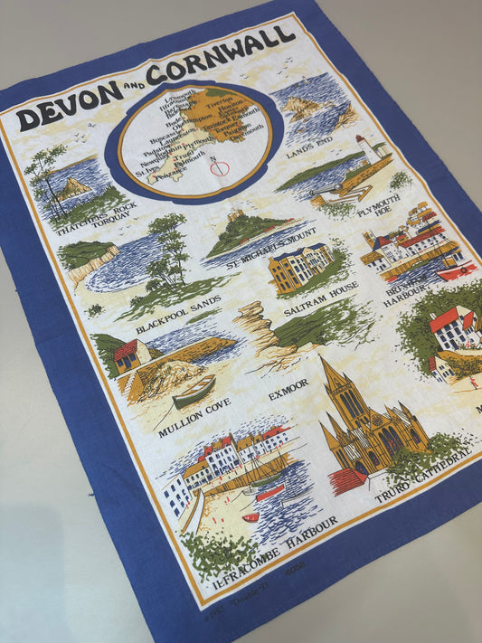 MADE TO ORDER Devon and Cornwall Tea Towel May Tie-Side Cami