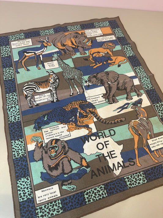 MADE TO ORDER World of the Animals Tea Towel May Tie-Side Cami