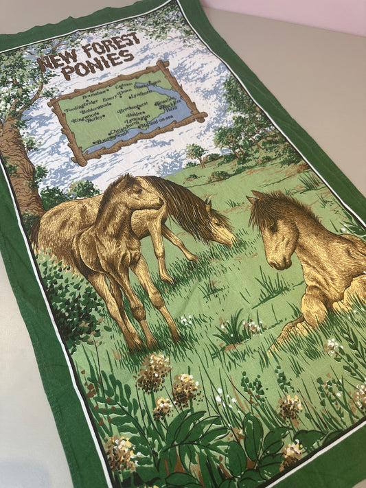 MADE TO ORDER New Forest Ponies Tea Towel May Tie-Side Cami
