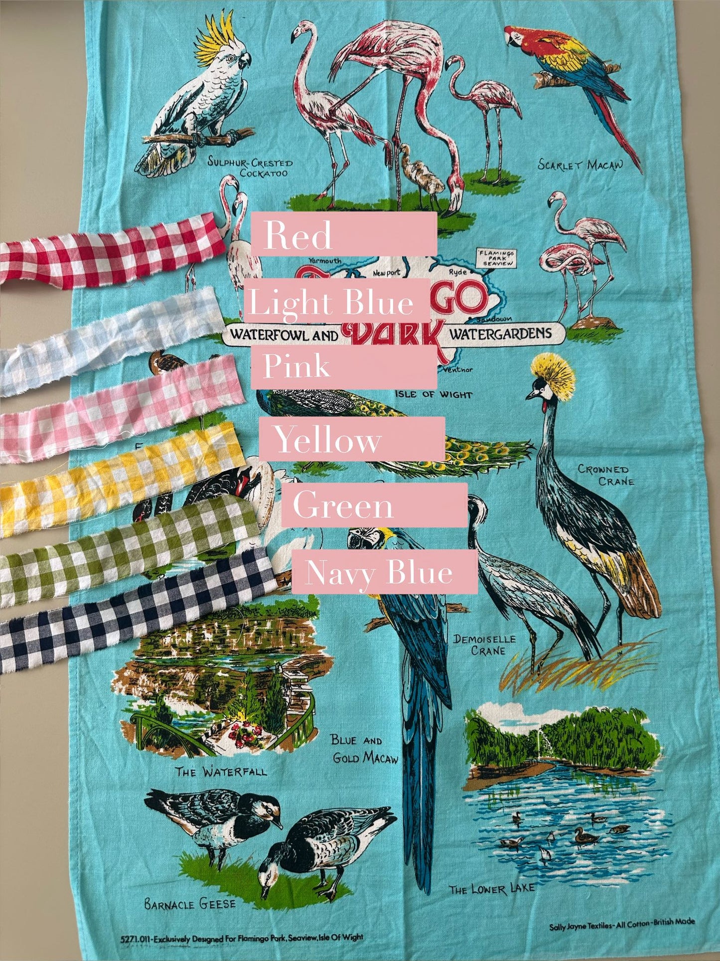 MADE TO ORDER Flamingo Park Tea Towel May Tie-Side Cami