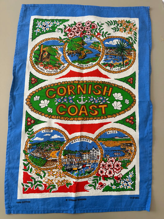 MADE TO ORDER Cornish Coast Tea Towel May Tie-Side Cami