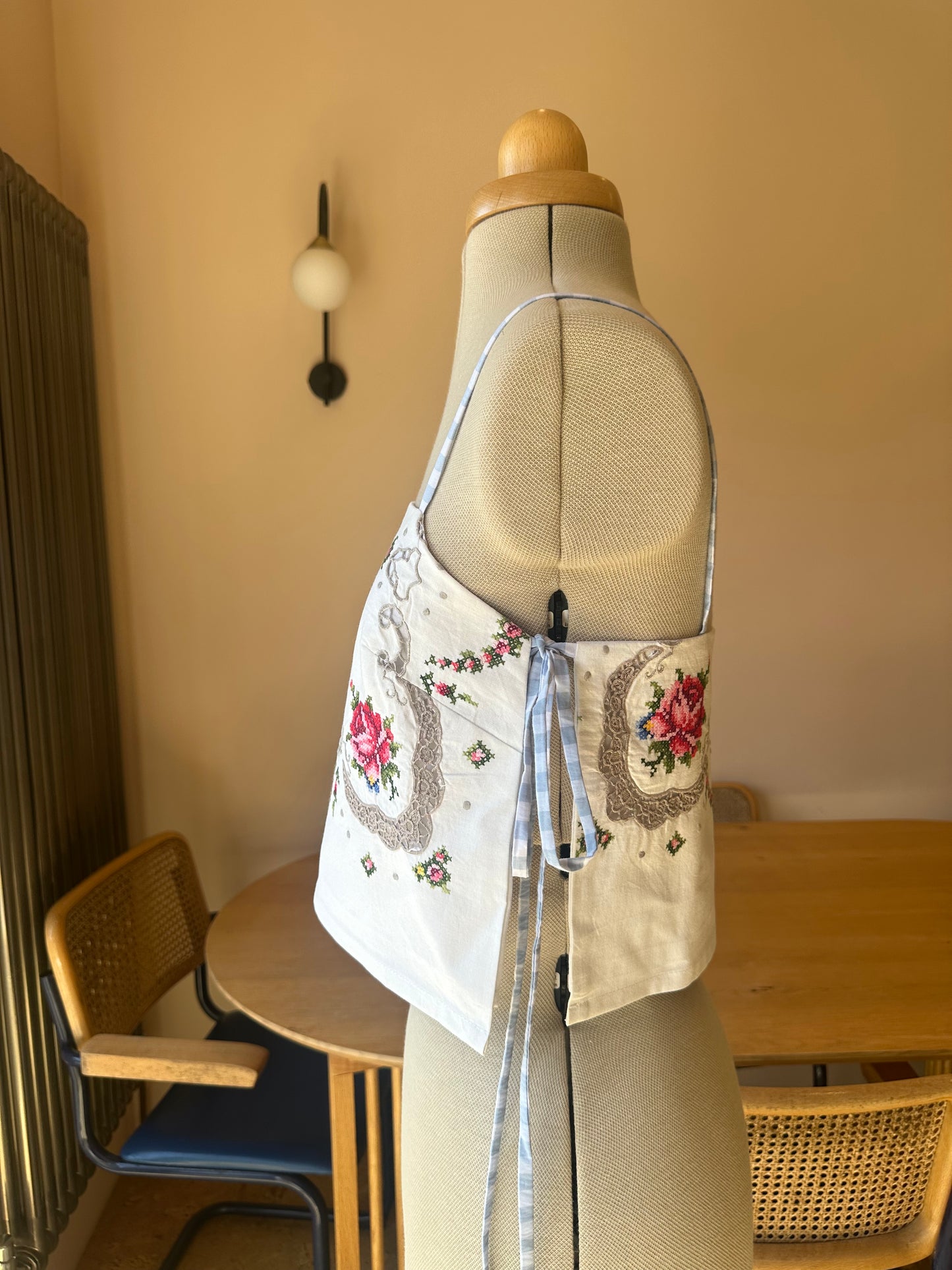 Vintage Embroidered Tie Side Cami Size 1 (UK 6-8)
