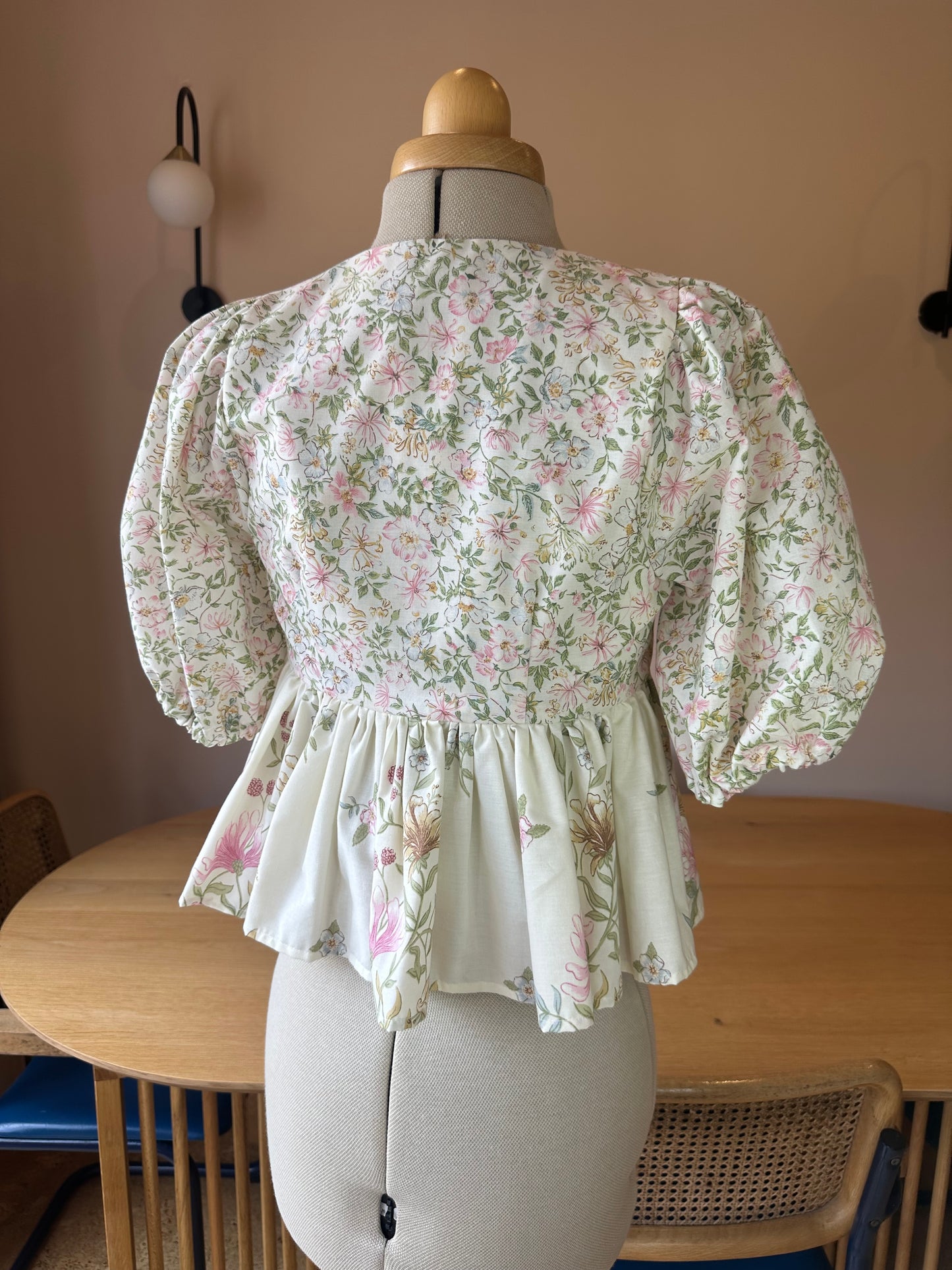 SAMPLE SALE 50% Off - Soft Floral Tie Front Top Size 1 (UK 6-8)