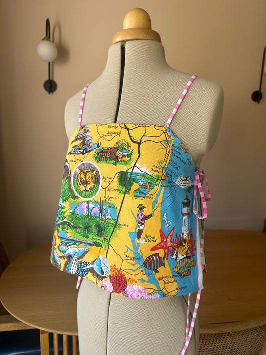 SAMPLE SALE 50% off - Sunshine Coast Tie Side Cami Size 1 (UK 6-8)