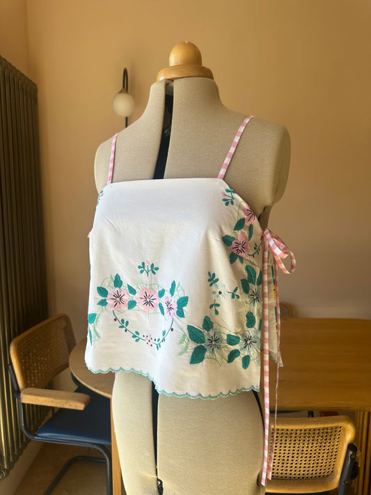 Pastel Embroidered May Tie Side Cami Size 2 (UK 10-12)
