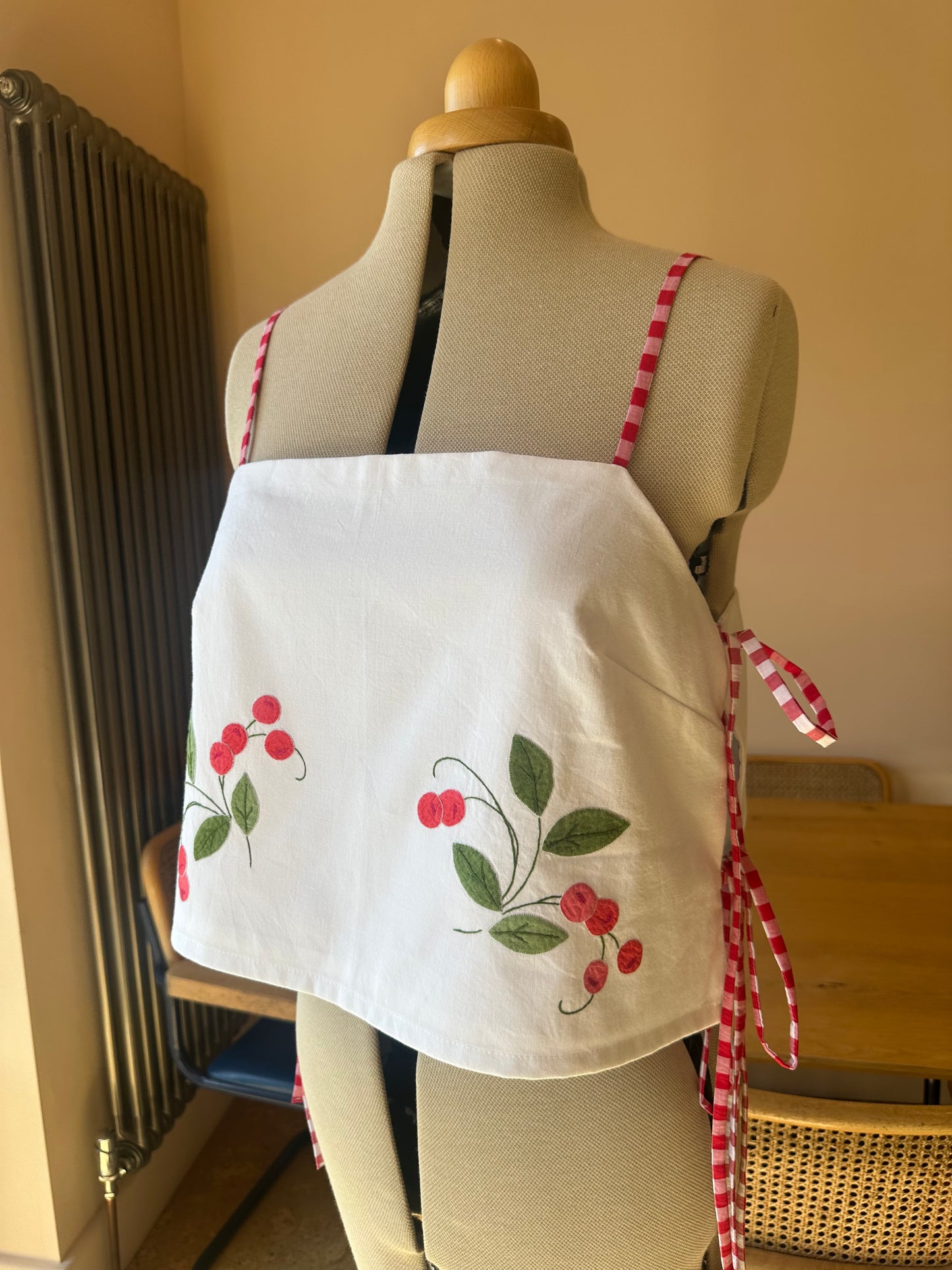 Red Embroidered Berries May Tie Side Cami Size 3 (UK 14-16)