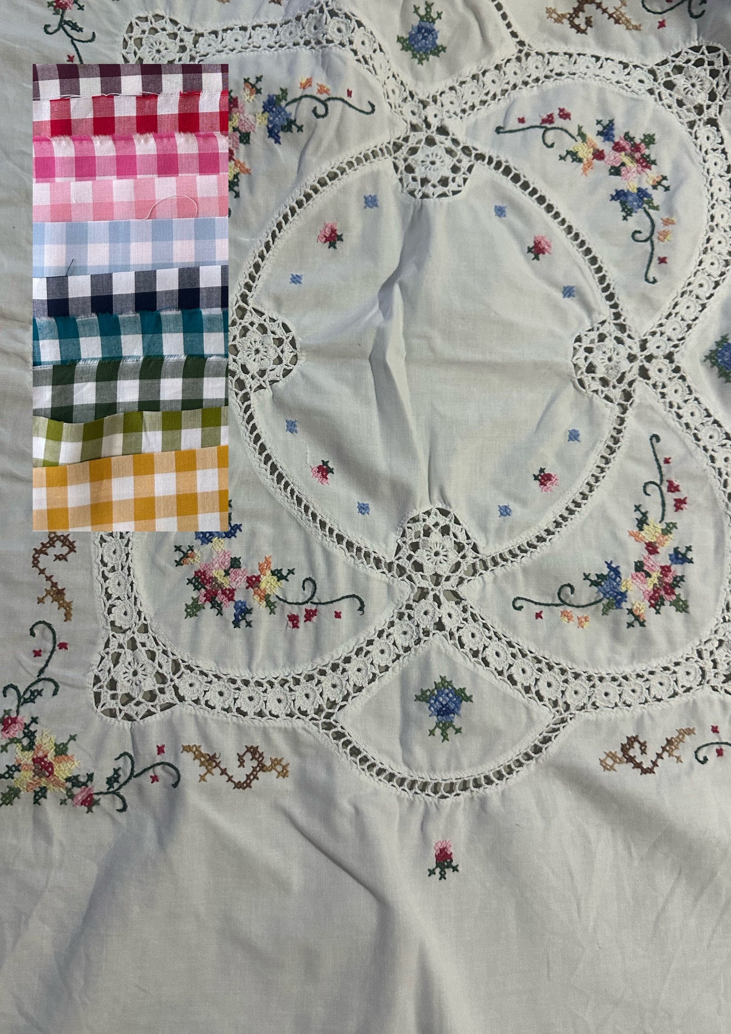 Tie Side Cami | Cross Stitch and Crochet Tablecloth