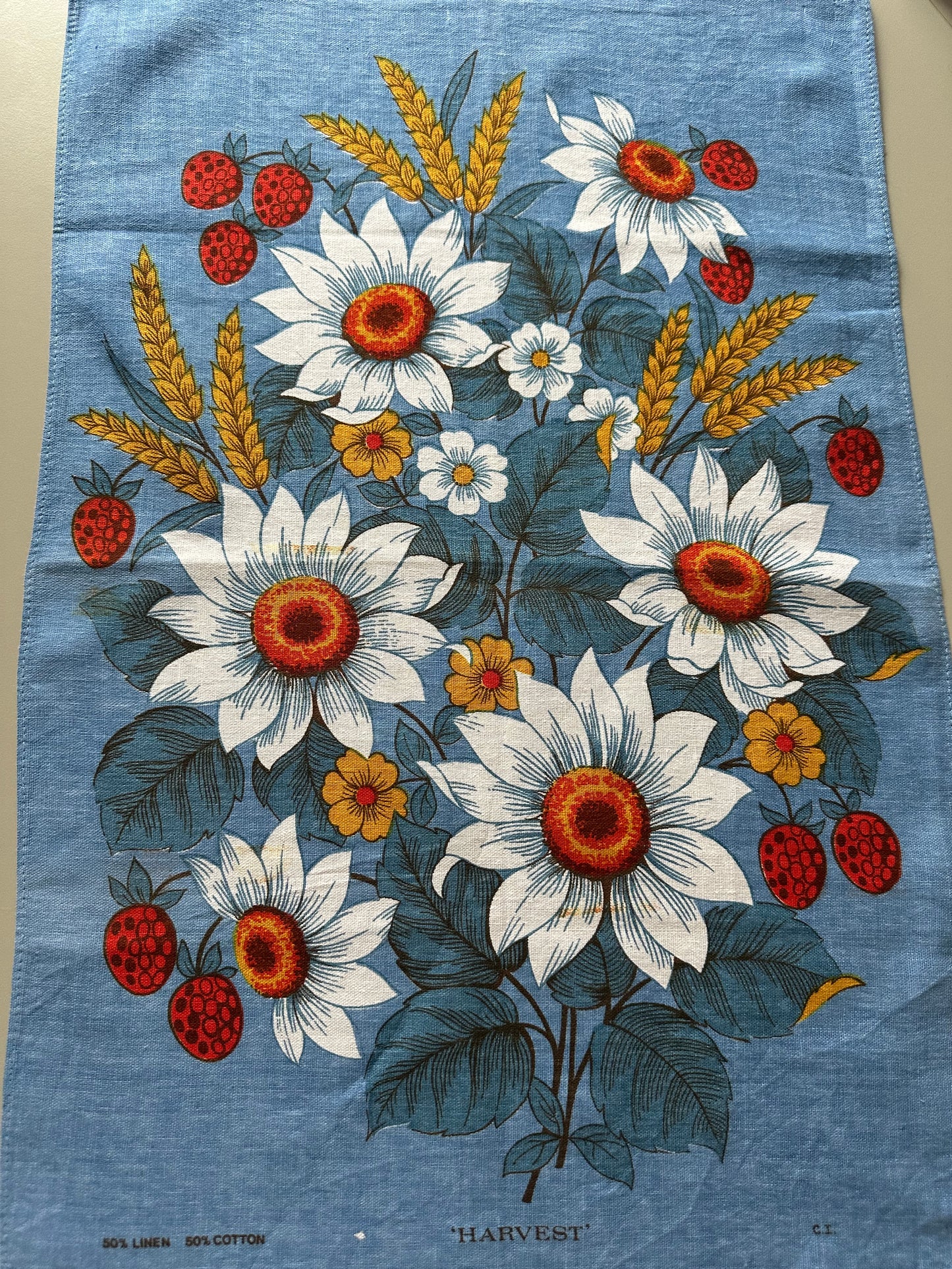 Tie Side Cami | Vintage Floral and Strawberry Tea Towel