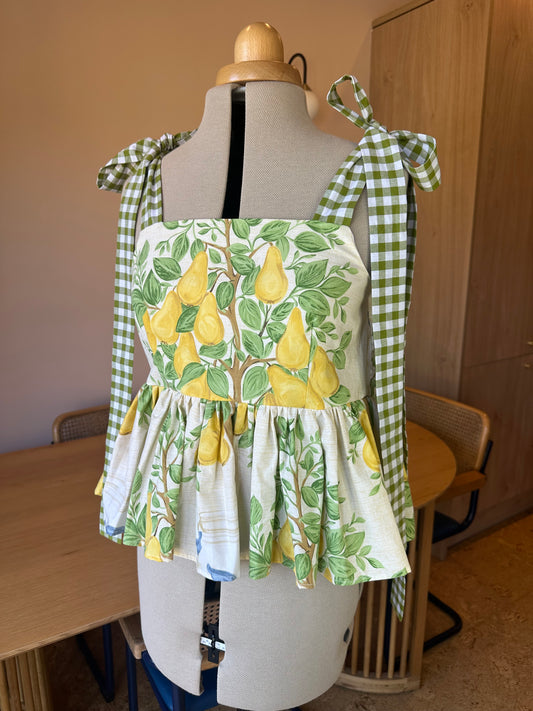 Pear Tree Etta Tie Strap Top Size 2 (UK 10-12)
