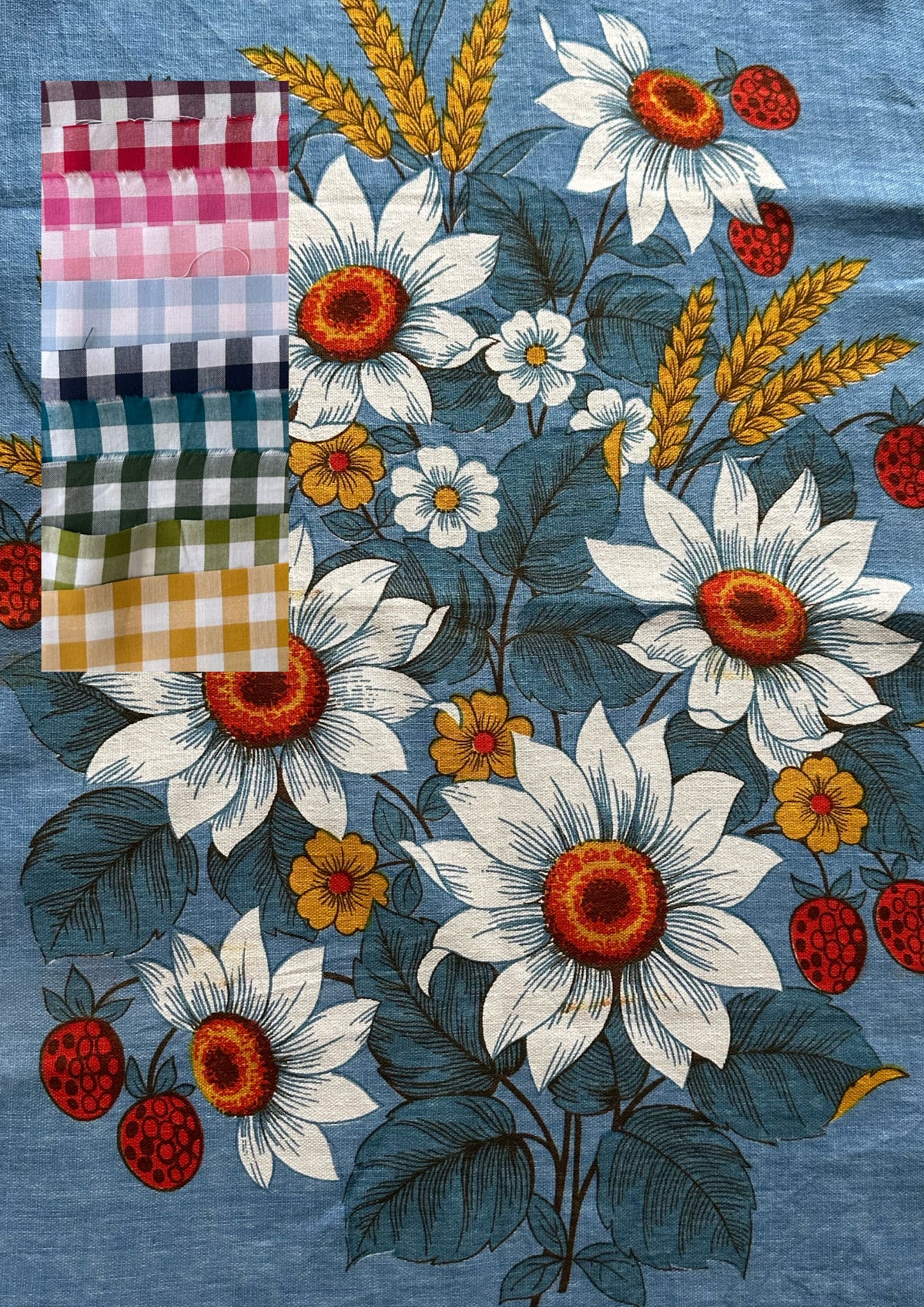 Tie Side Cami | Vintage Floral and Strawberry Tea Towel