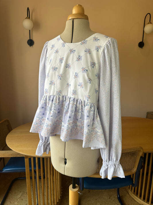 SAMPLE SALE 50% Off - Lilac Floral Carrie-Ann Top Size 1 (UK 6-8)