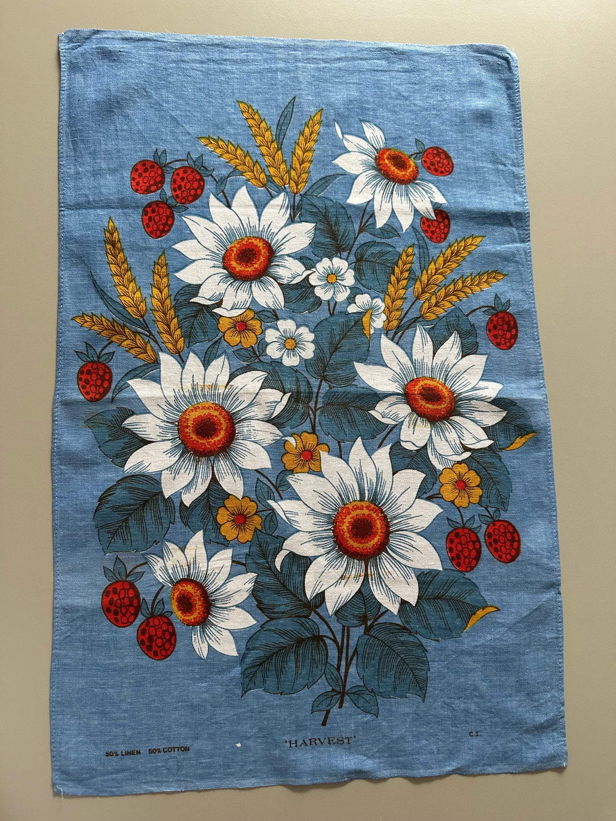 Tie Side Cami | Vintage Floral and Strawberry Tea Towel