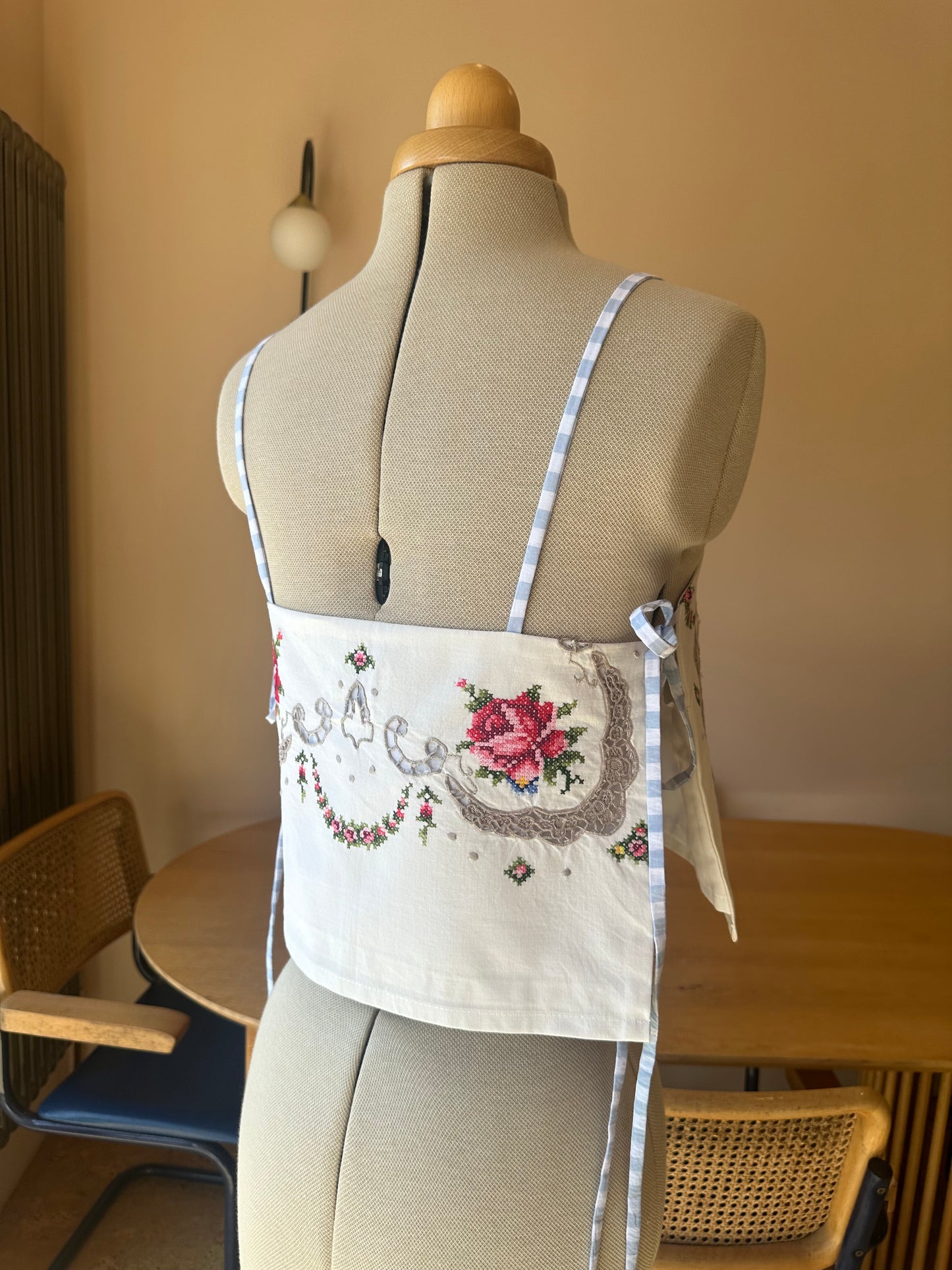 Vintage Embroidered Tie Side Cami Size 1 (UK 6-8)