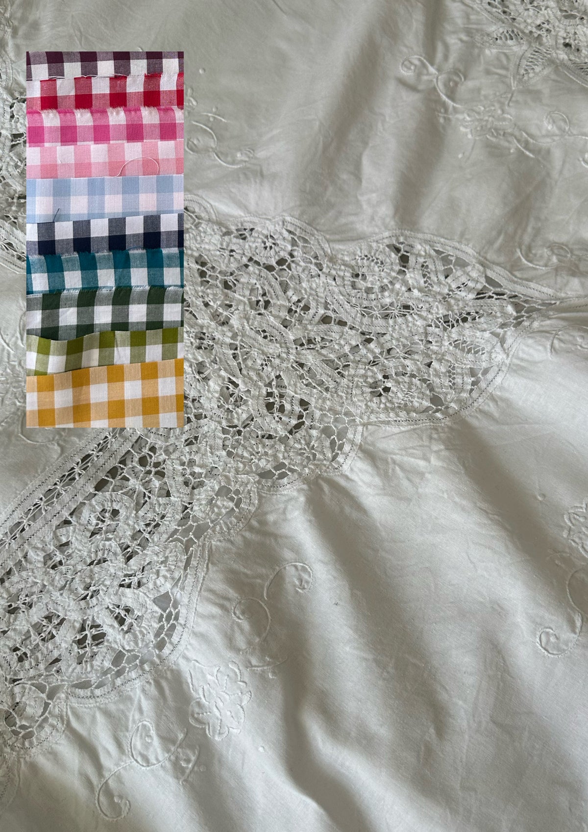 Tie Front Blouse | Vintage White Lace Tablecloth