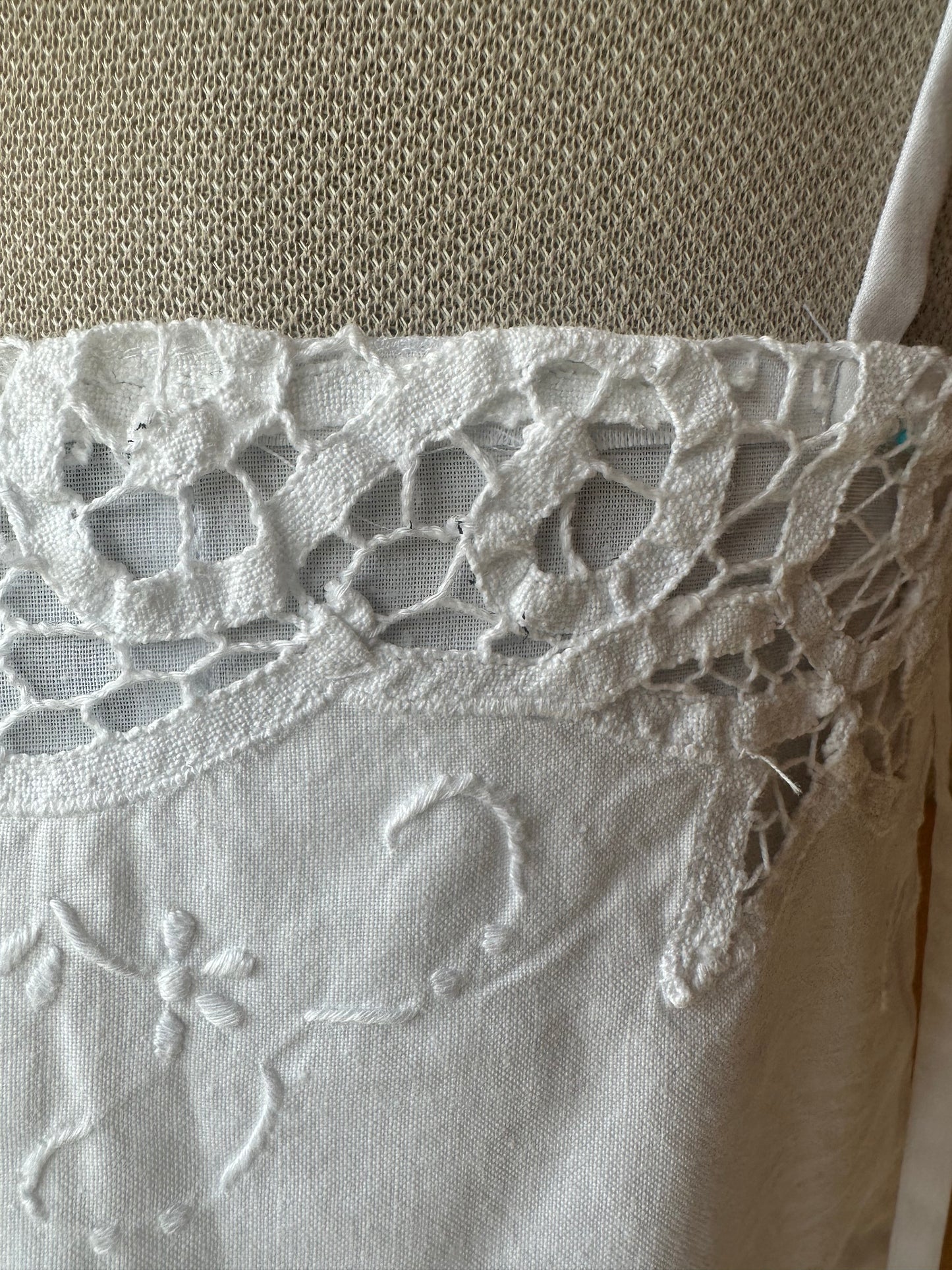 SAMPLE SALE 60% Off - White Lace May Tie Side Cami Size 1 (UK 6-8)