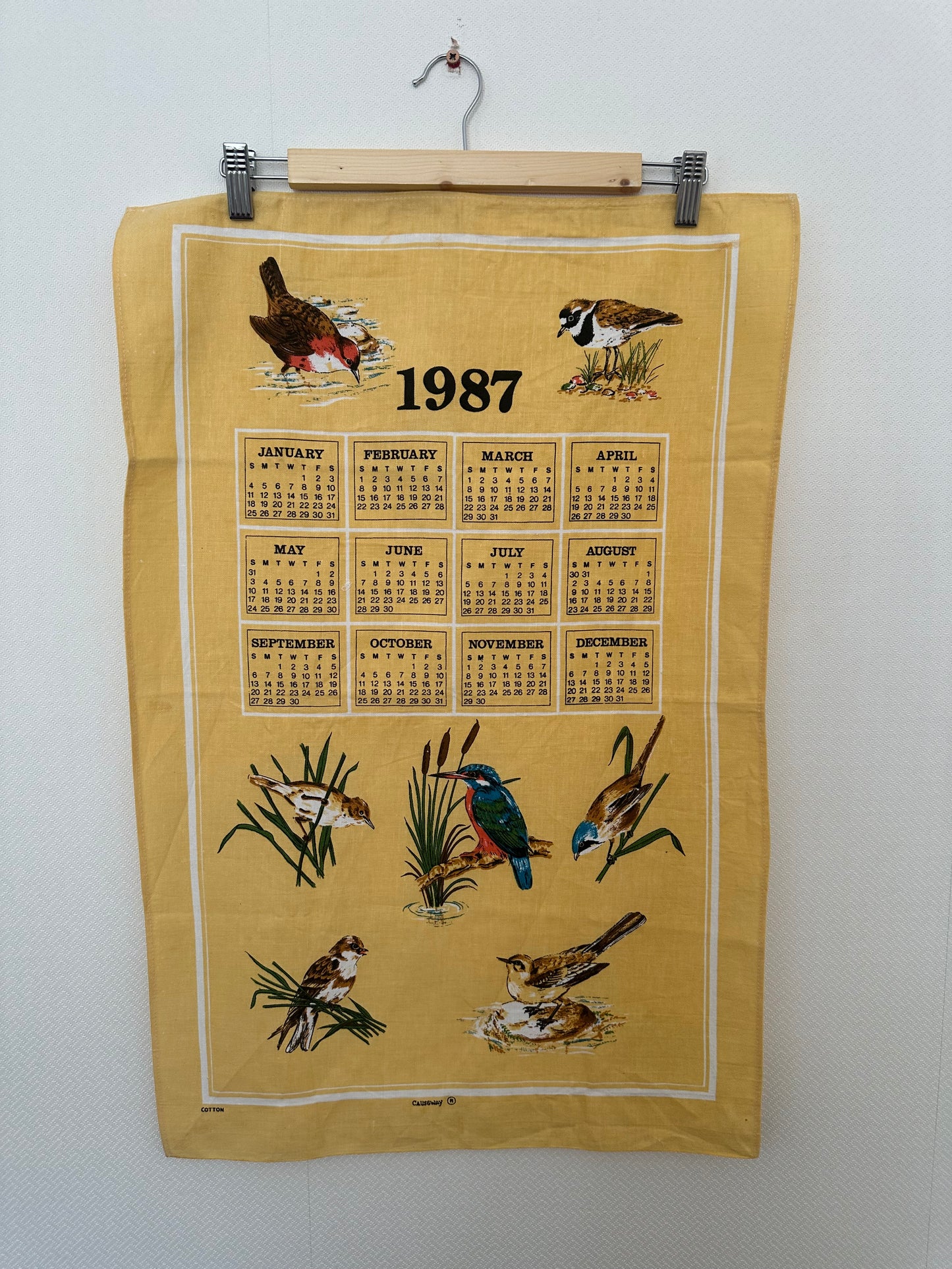 Tie Side Cami | Vintage 1987 Birds Teatowel