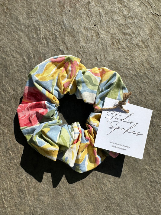 Vintage Floral Scrunchie