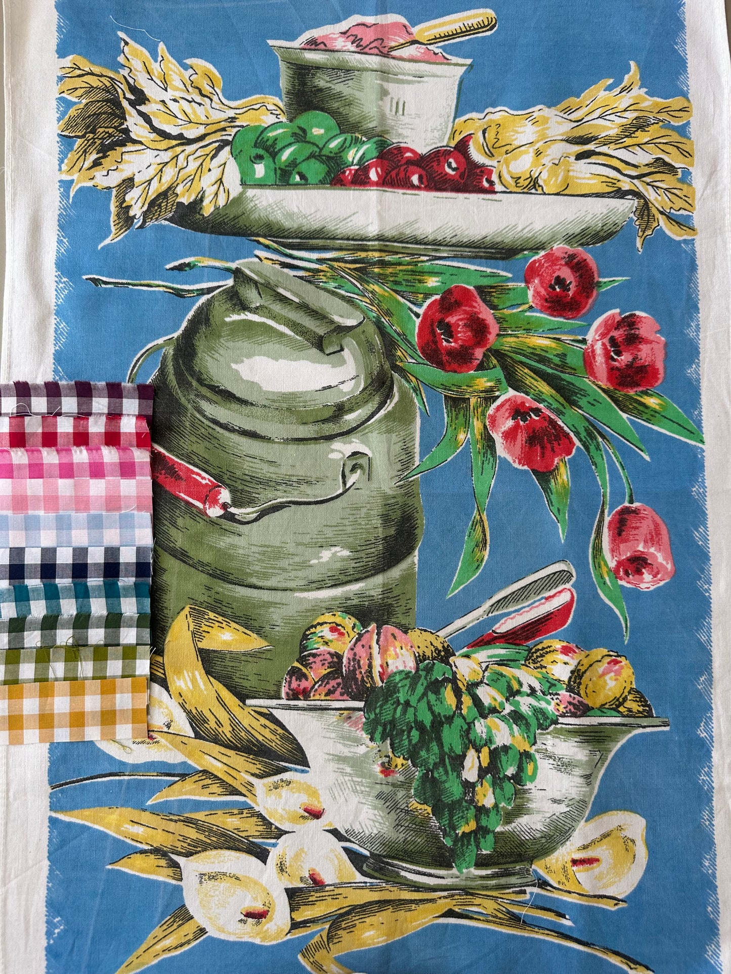 Tie Side Cami | Vintage Blue Teatowel