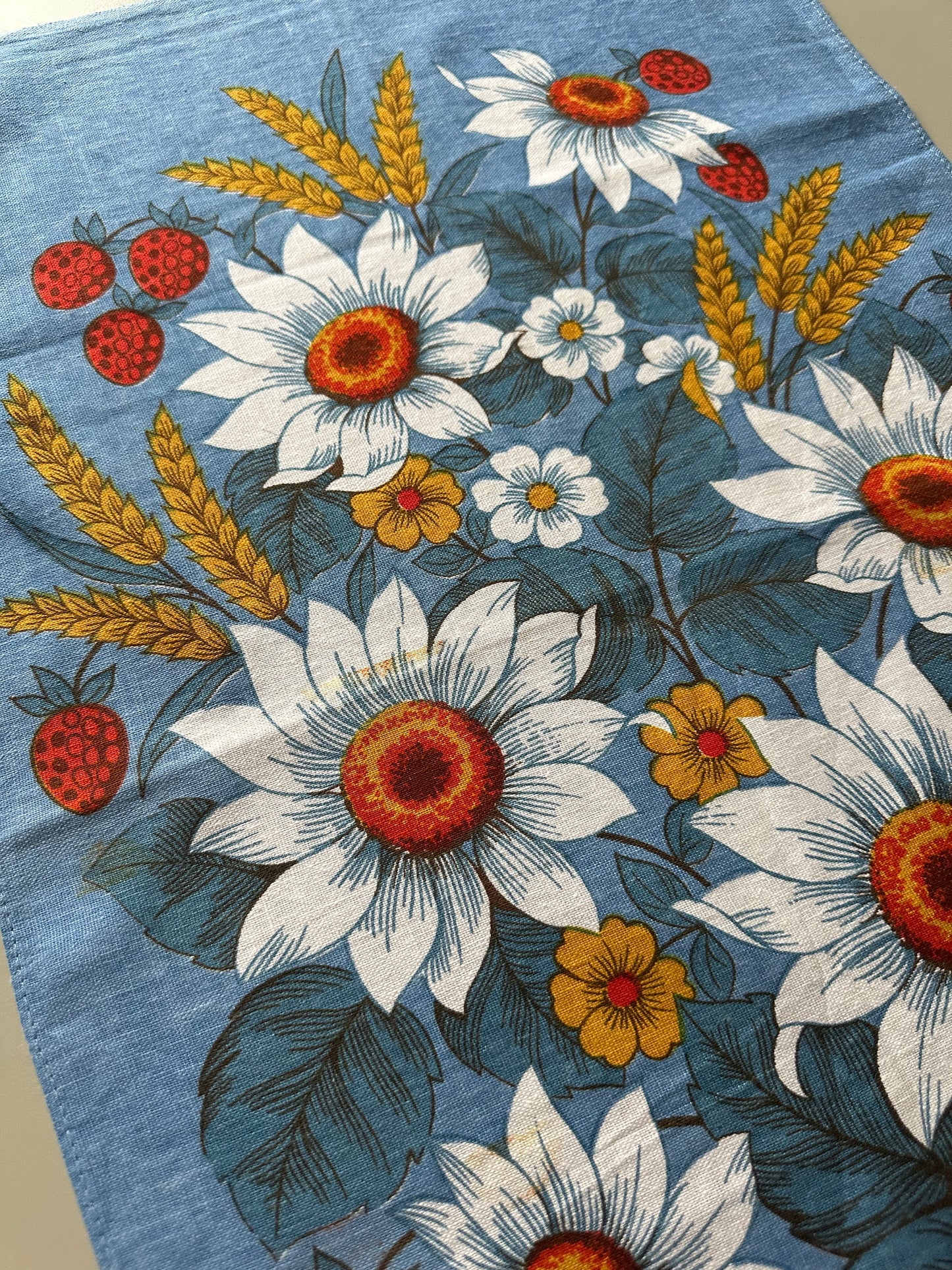 Tie Side Cami | Vintage Floral and Strawberry Tea Towel