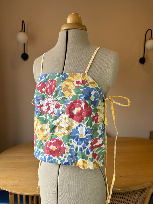 SAMPLE SALE 50% off - Bright Floral Tie Side Cami Size 1 (UK 6-8)