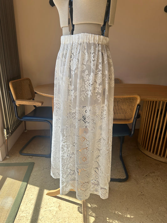 Vintage Lace Skirt Size 2 (UK 10-12) CO-ORD WITH 10-12 LACE CAMI